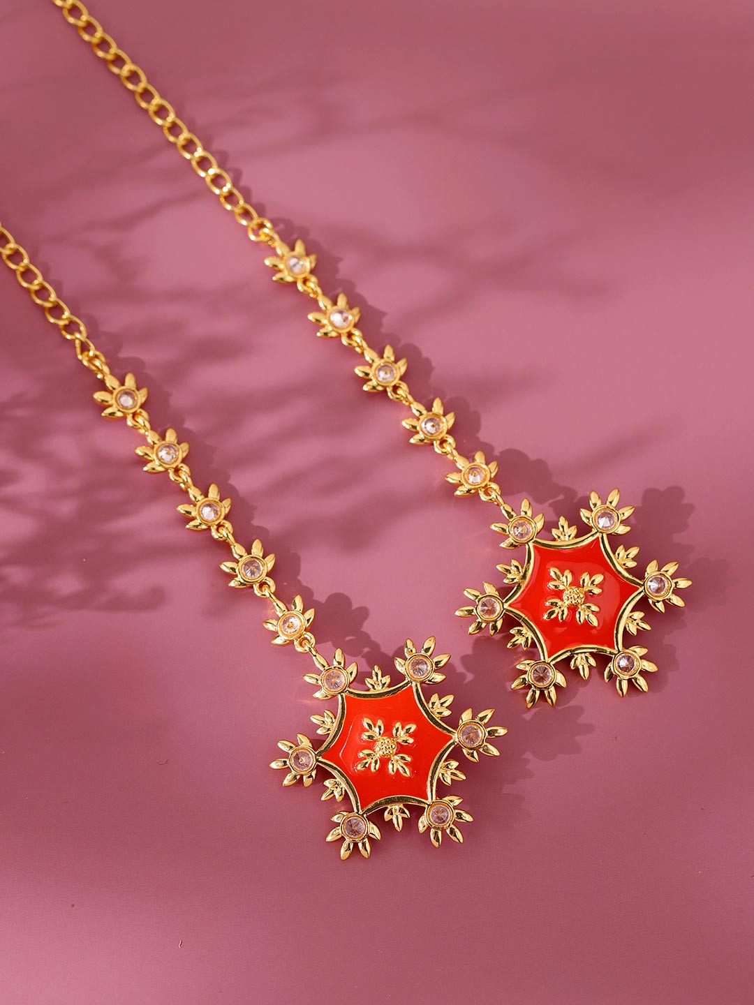Gota Patti Rajwada Surya Earrings