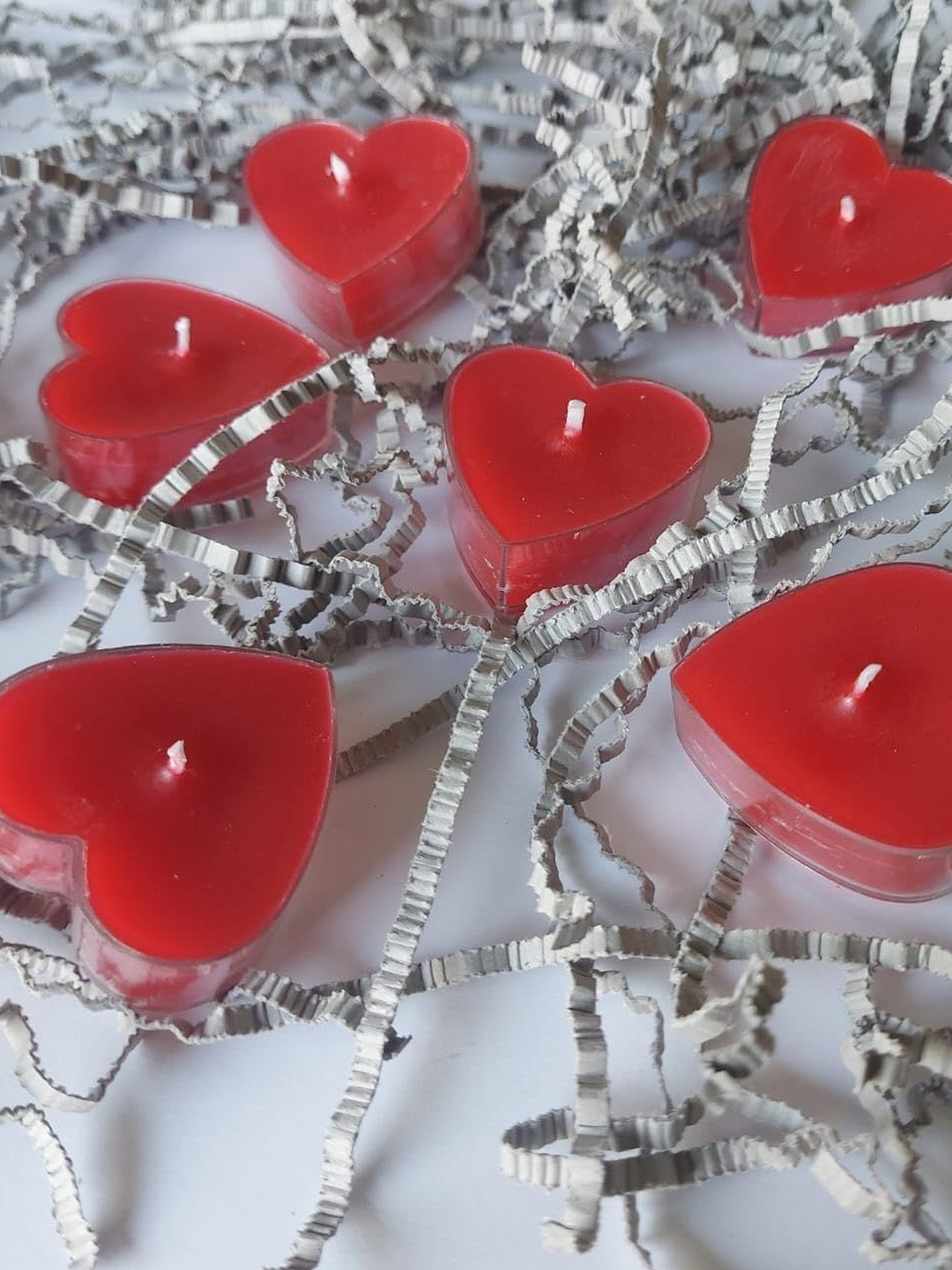 1st Time Pack Of 6 Romantic Heart-Shaped 4 Hours Burning Candle