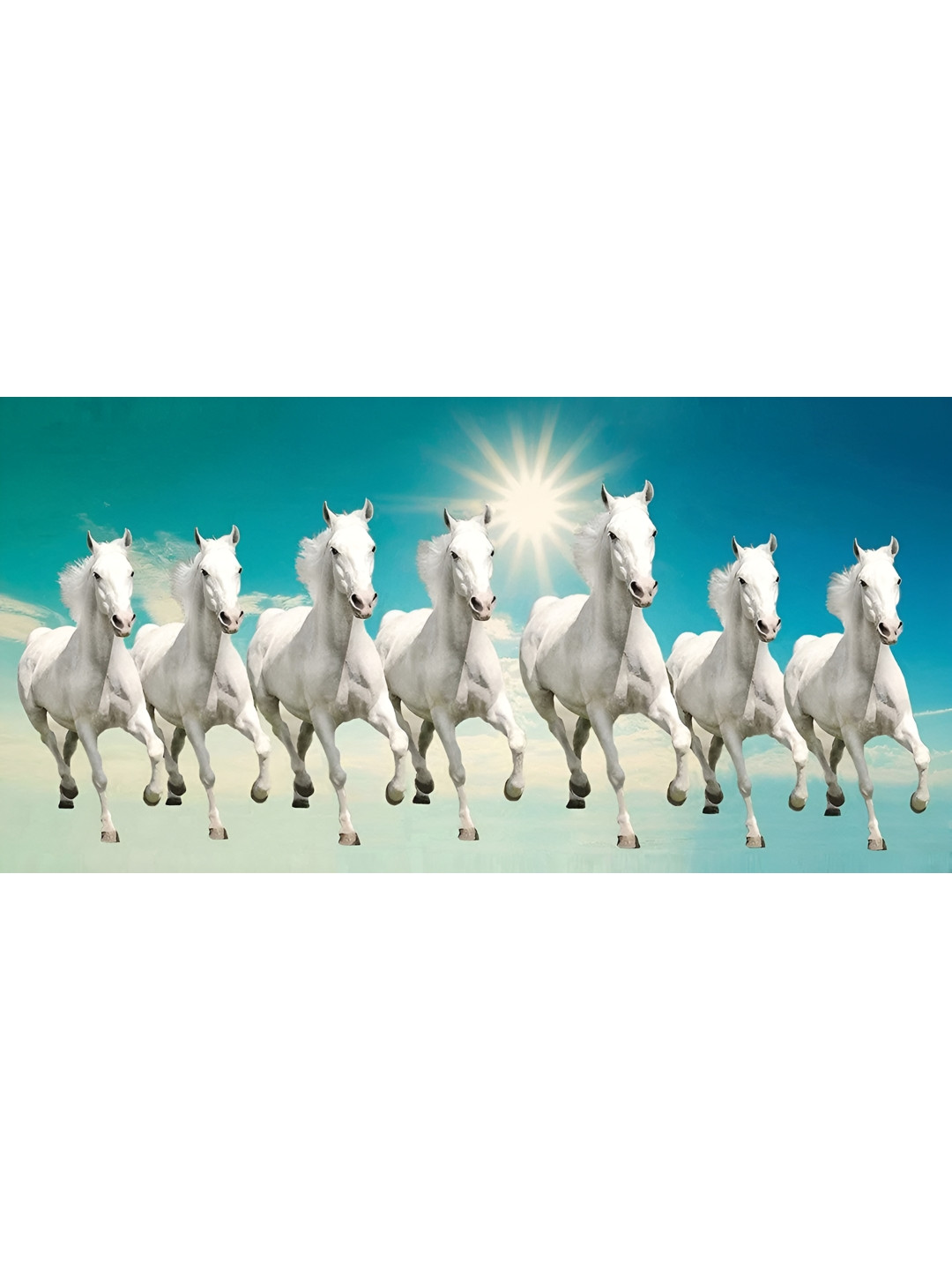 Sai Designs White & Blue Printed Self Adhesive Wall Decals and Stickers