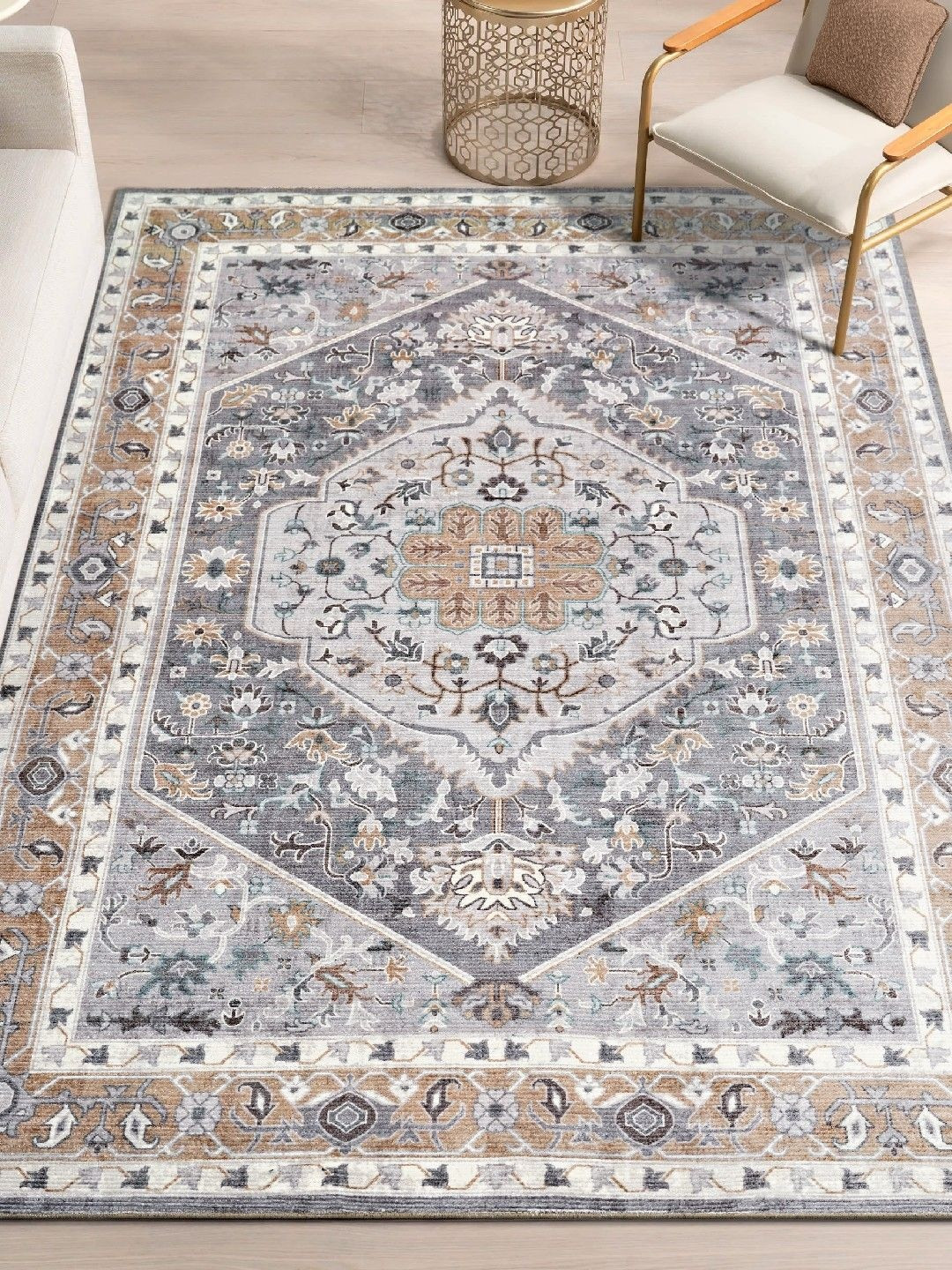 Anti-Skid Backing Washable Indoor-Outdoor Rugs