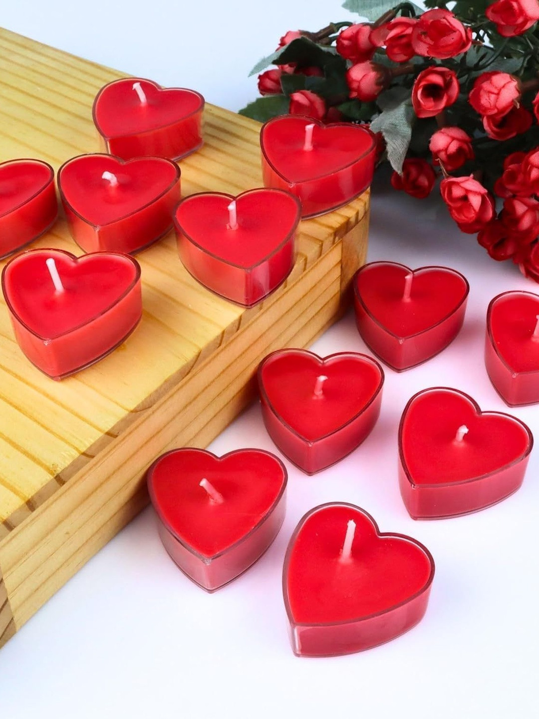 1ST TIME Red 12 Pieces Tea Light Candles