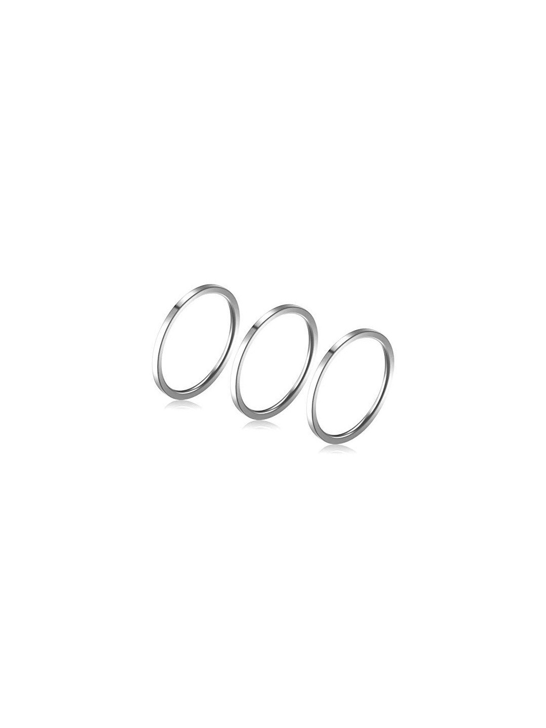 Moneekar Jewels Unisex Set of 3 Stainless Steel Midi/Knuckle Rings