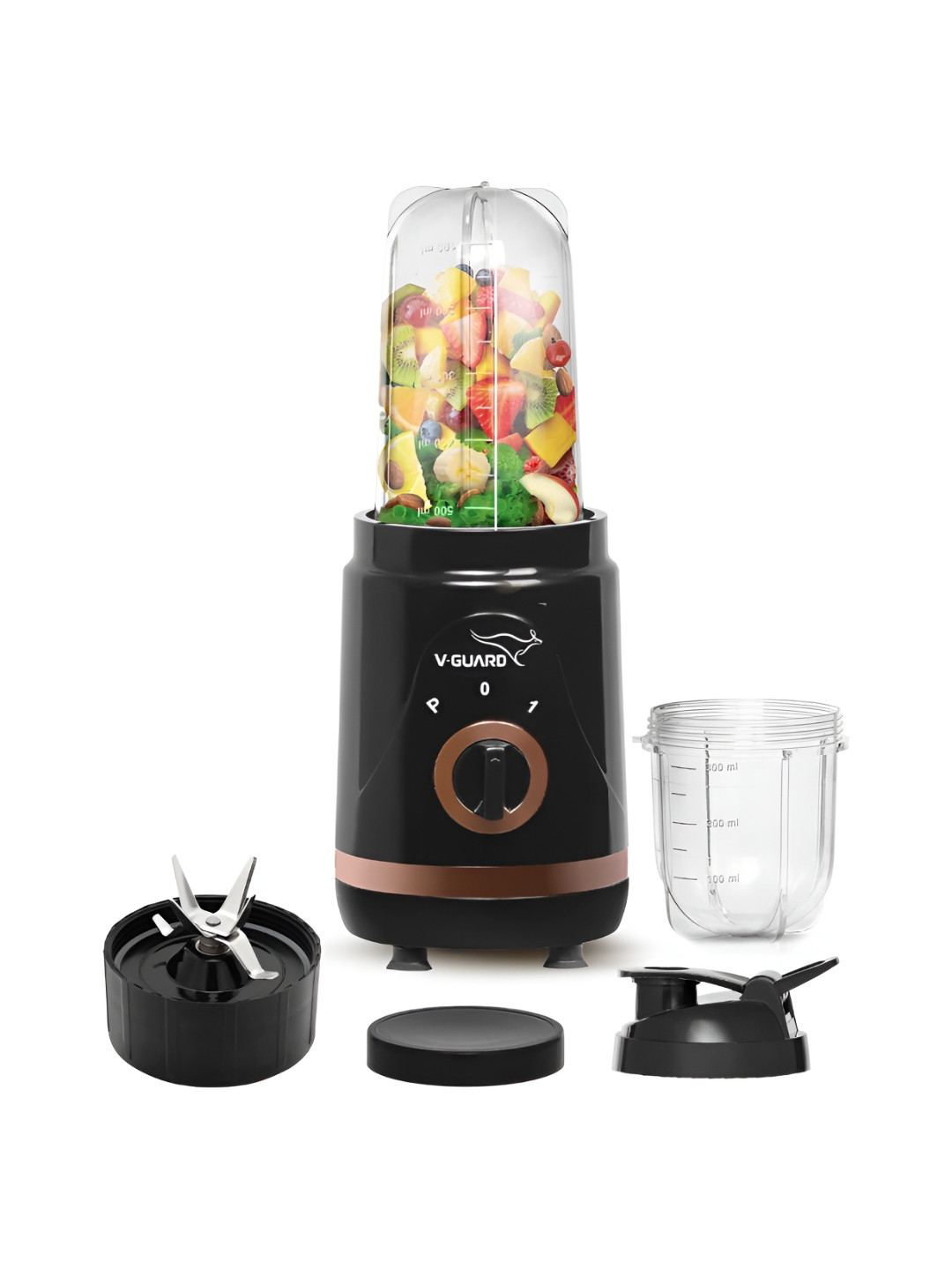 V-Guard Black & Brown 400W Multi Function Electrical Juicer Mixer Grinder