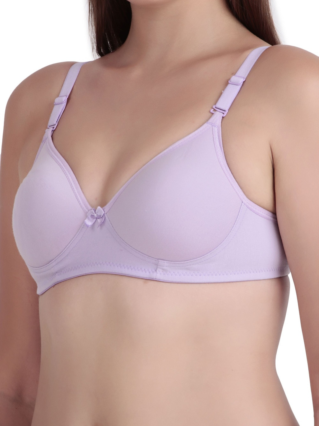 Piylu Women Cotton Blend Lightly Padded Detachable & Adjustable Straps Full Coverage Bra