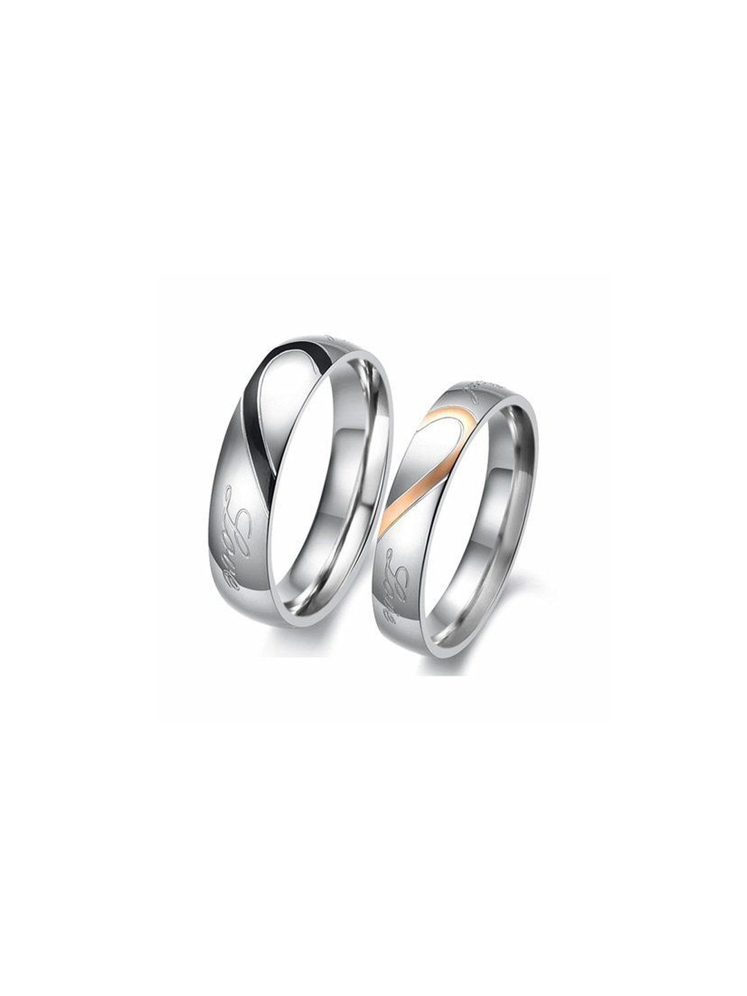 Moneekar Jewels Unisex Stainless Steel Engagement Finger Ring