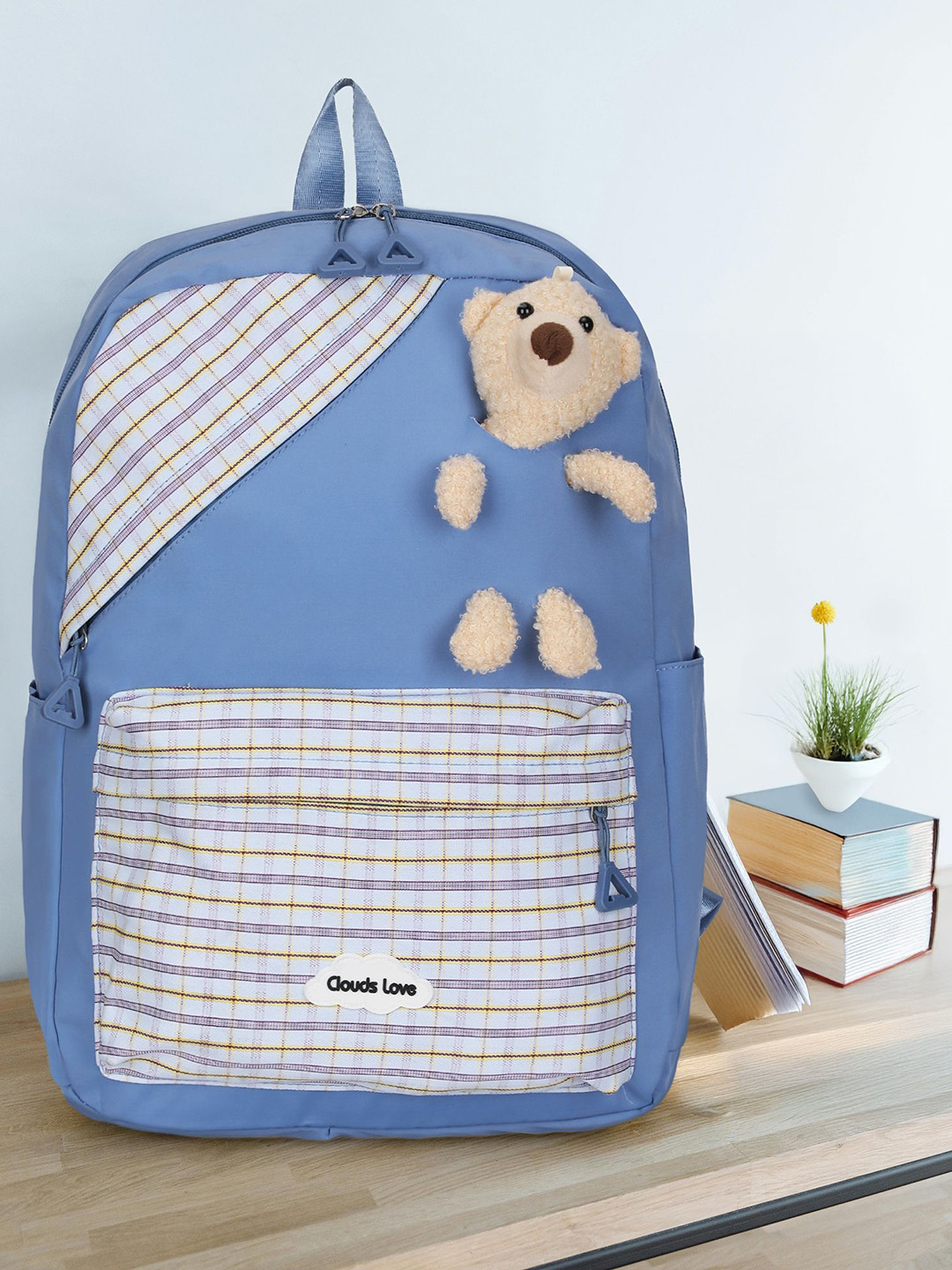 Kids On Board Kids Geometric Backpack with Teddy