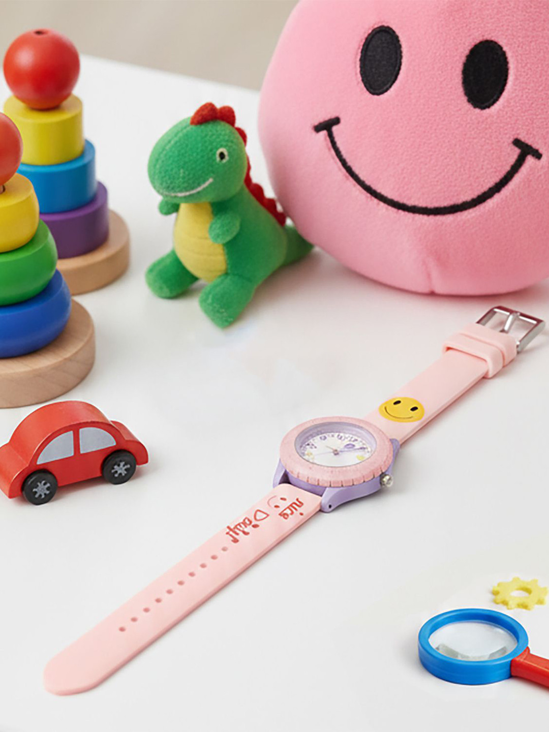 Time Up Kids Printed Round Dial & Textured Straps Analogue Watch BTR-NICE-3