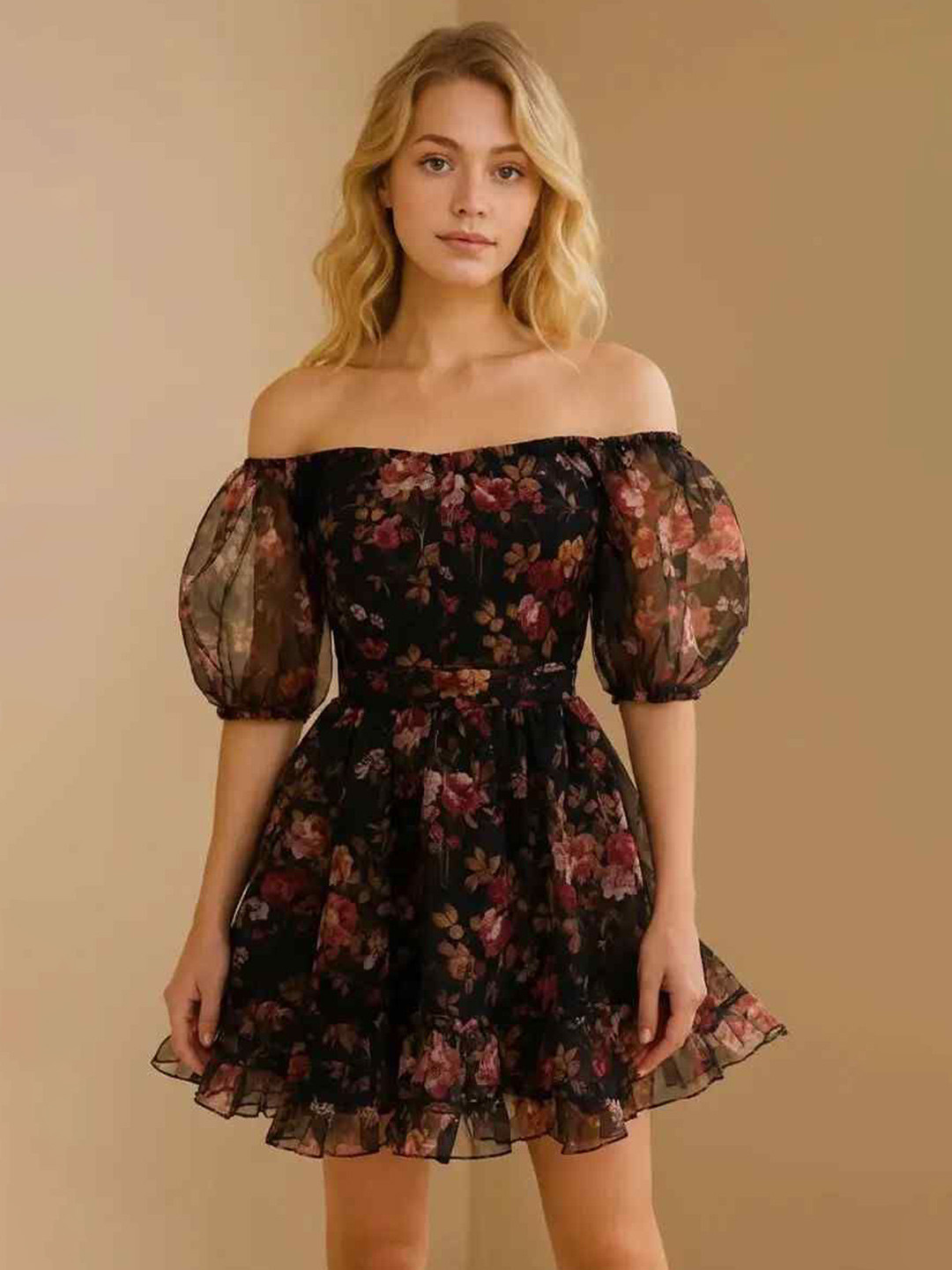 LAESTILOSO PRIVATE LIMITED Women Floral Printed Fit & Flare Mini Dress