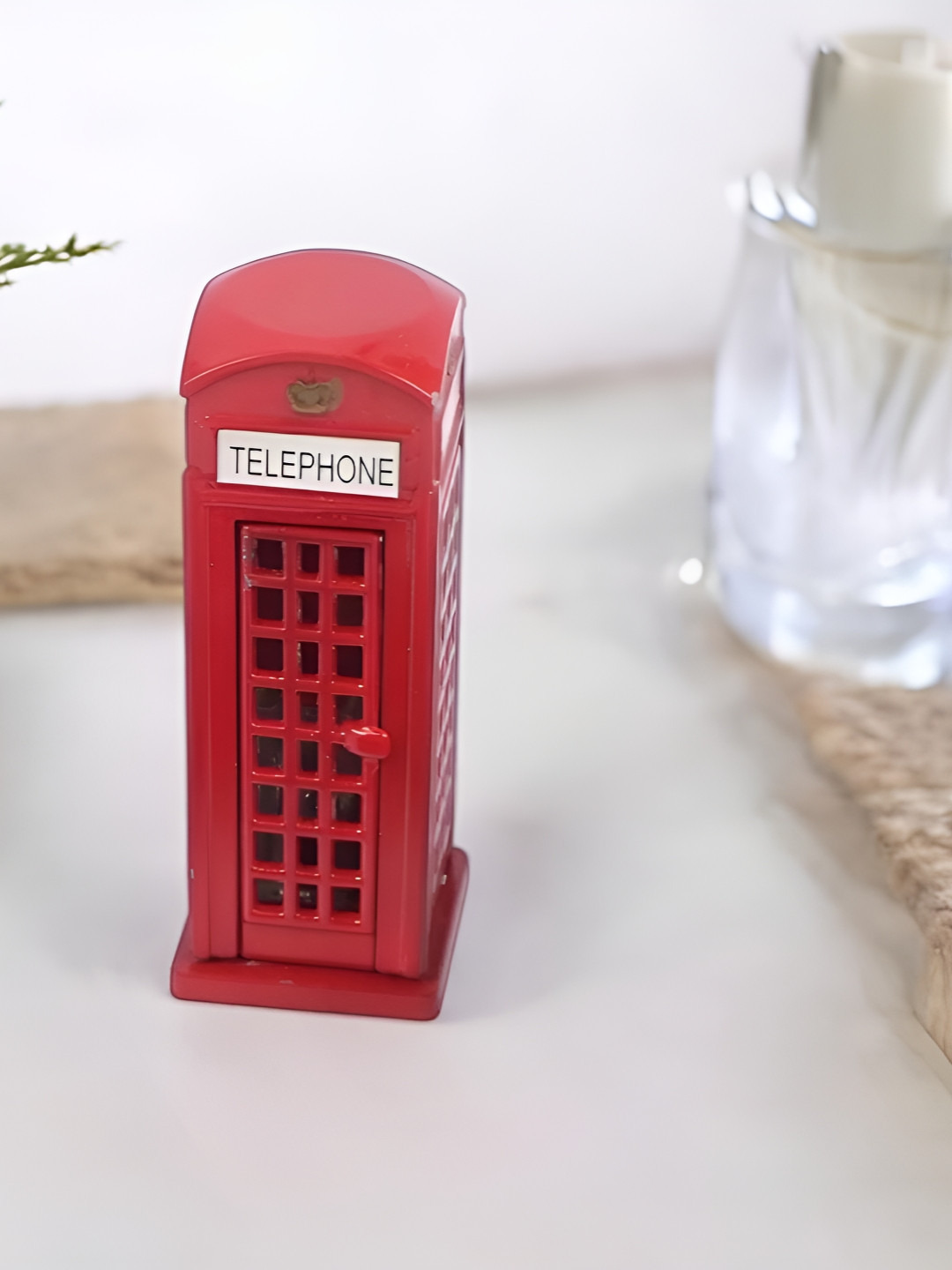Ascension Red Curio London Telephone Booth Decorative Matte Showpiece