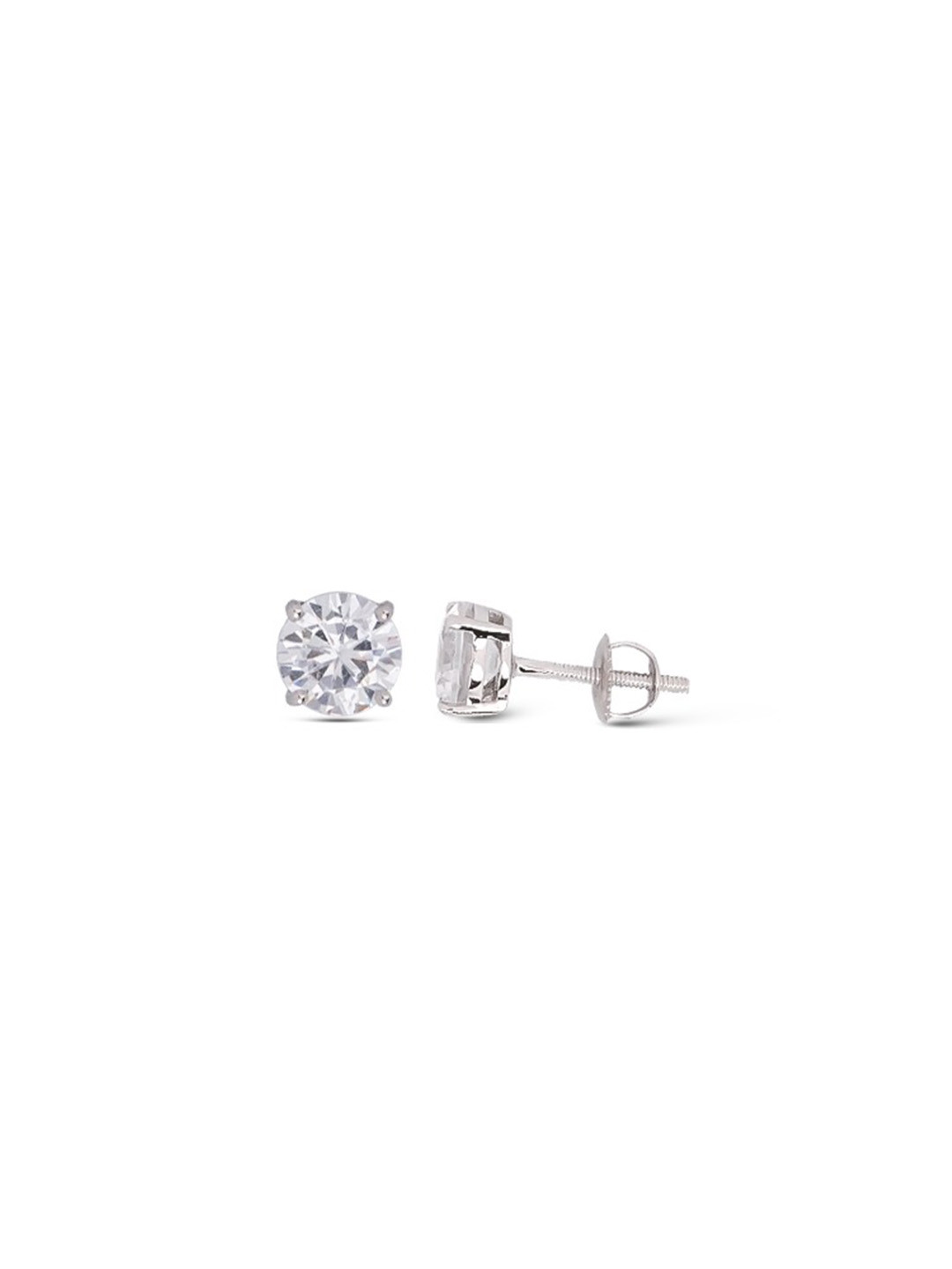 ShimmerTots Girls 925 Sterling Silver Rhodium-Plated Circular Studs