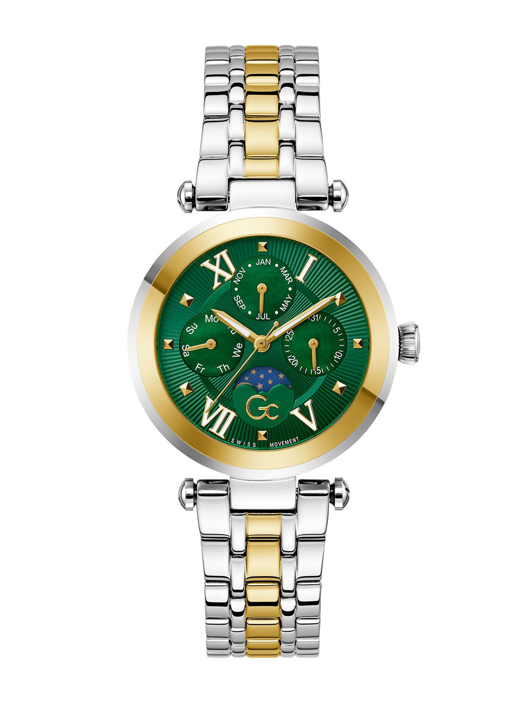 GC Women Printed Stainless Steel Bracelet Style Straps Analogue Watch Z62002L9