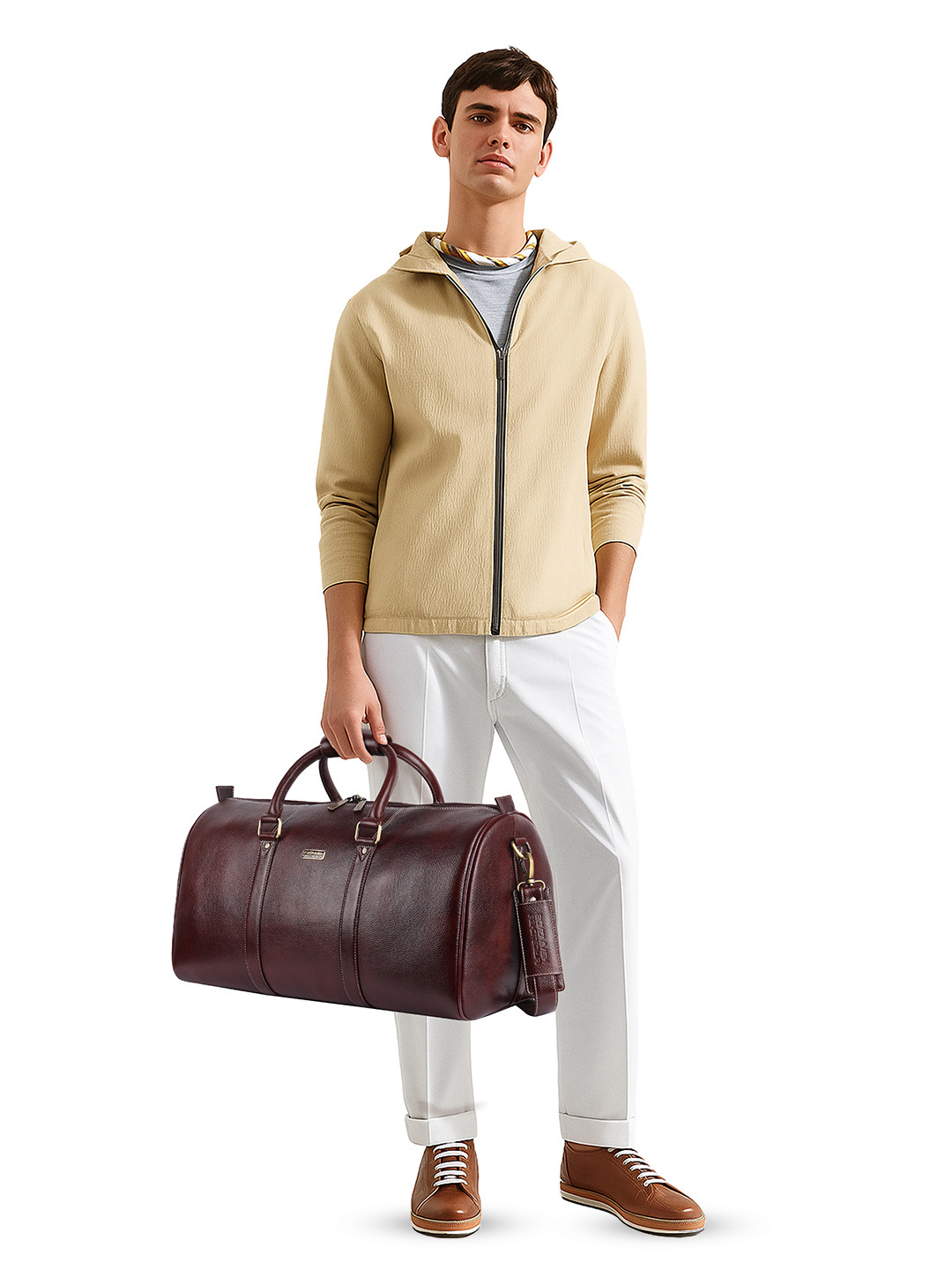 HAMMONDS FLYCATCHER Brown Textured Duffel Bag