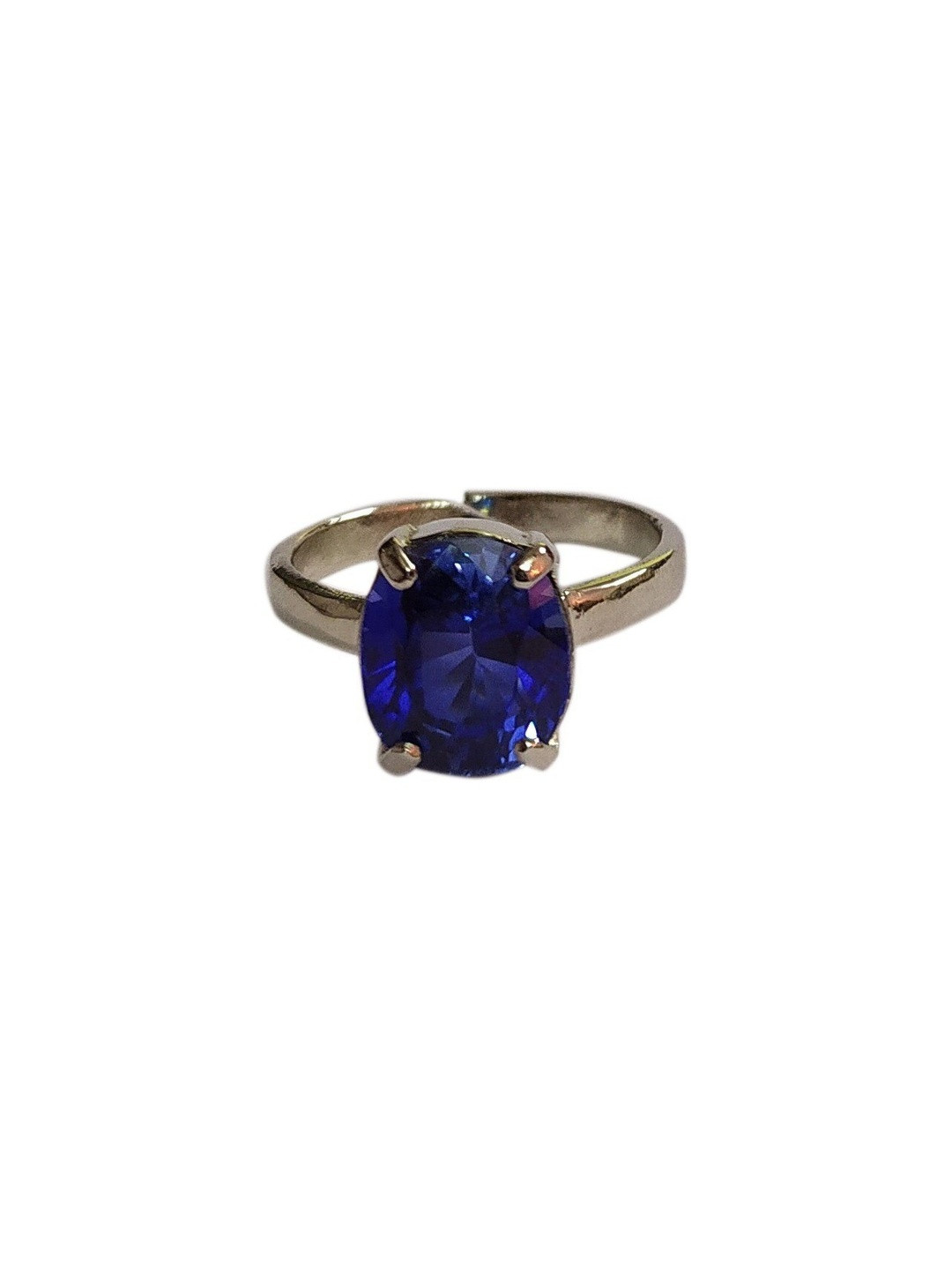 RAVIOUR LIFESTYLE Unisex Original Blue Sapphire Neelam JGL Certified Finger Ring