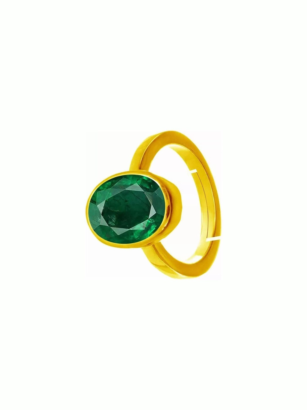RAVIOUR LIFESTYLE Unisex 10.25 Ratti 9.85 Carat Certified Natural Emerald Panna Ring