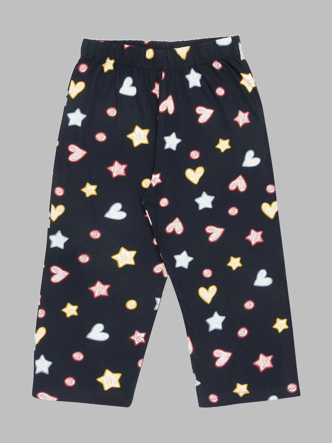 ZUNIORS SSC Girls Navy Blue Cotton Regular Fit Printed Casual Capris