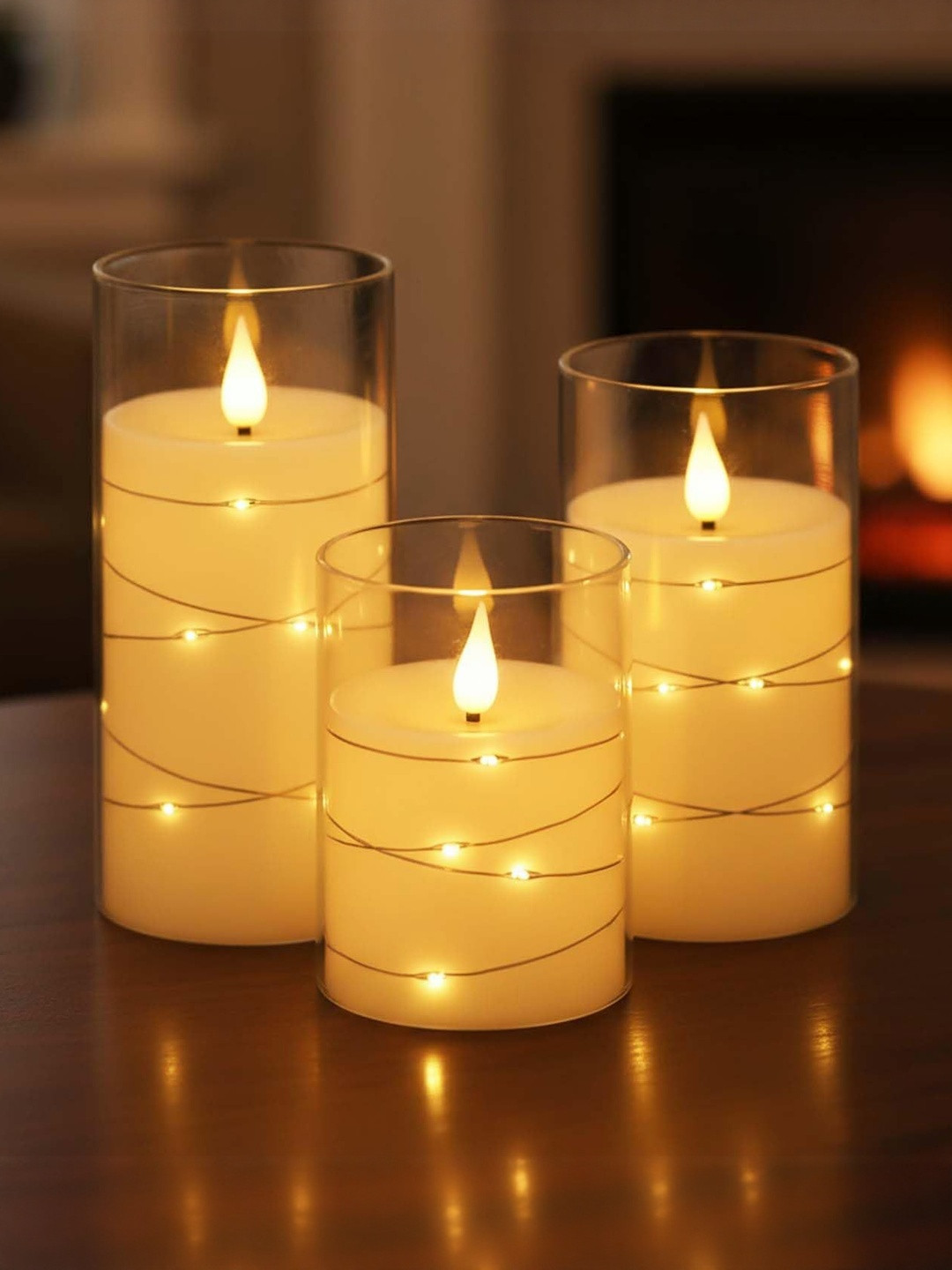 Go Hooked Transparent 3 Pieces Pillar Candles