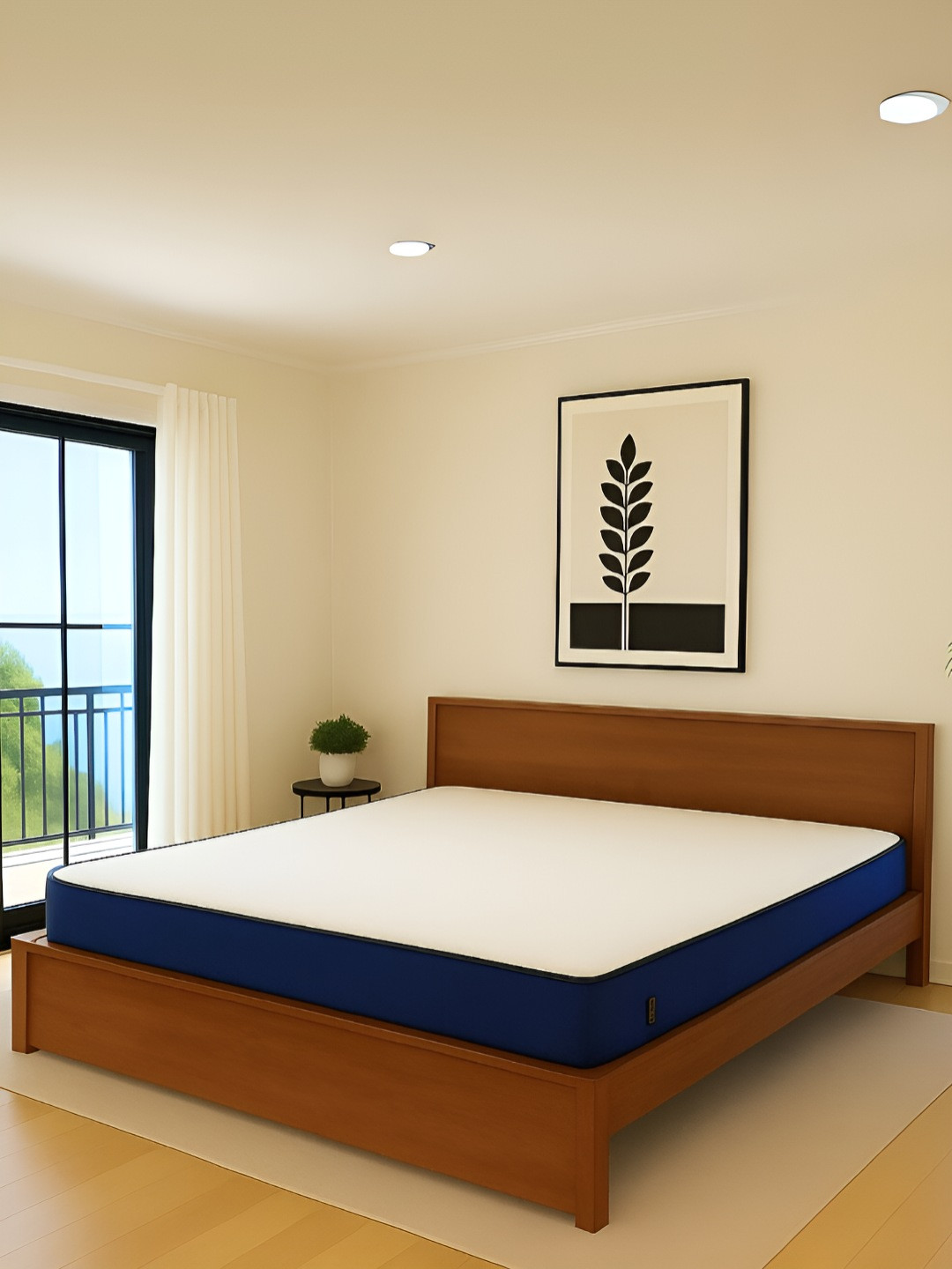 Royaloak White & Blue Memory Quilted Orthopedic Dynamic King Size Mattress