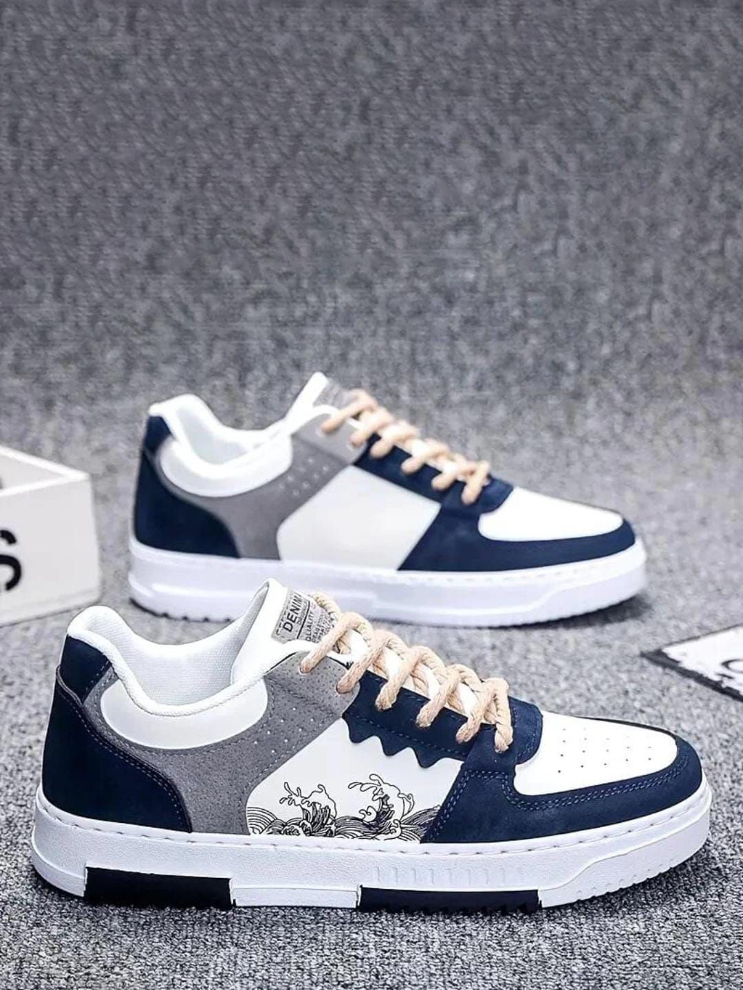 DENSU Men Colourblocked Lace-Ups Sneakers