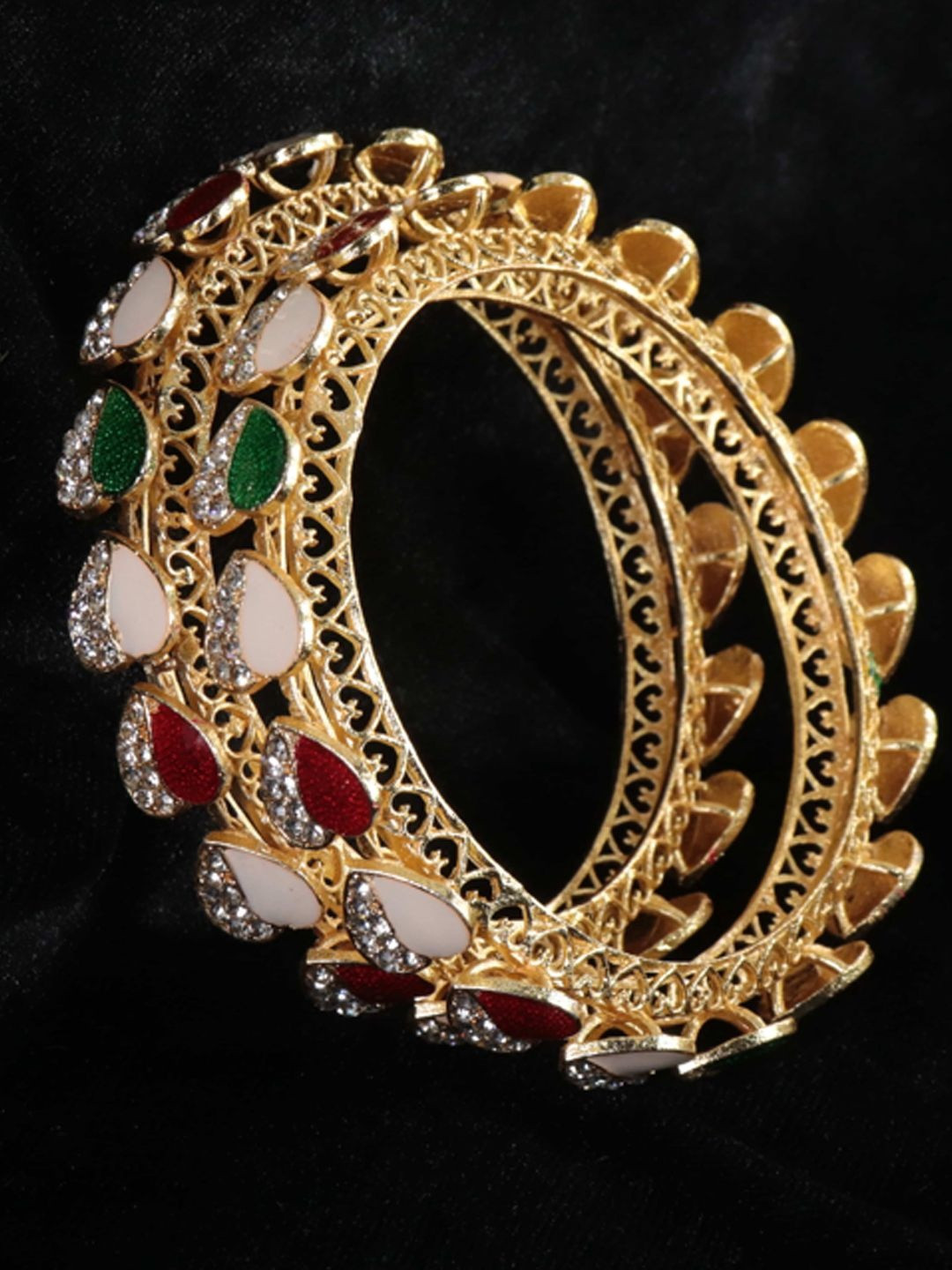 ZULKA Pack Of 2 Alloy Kada Bangle