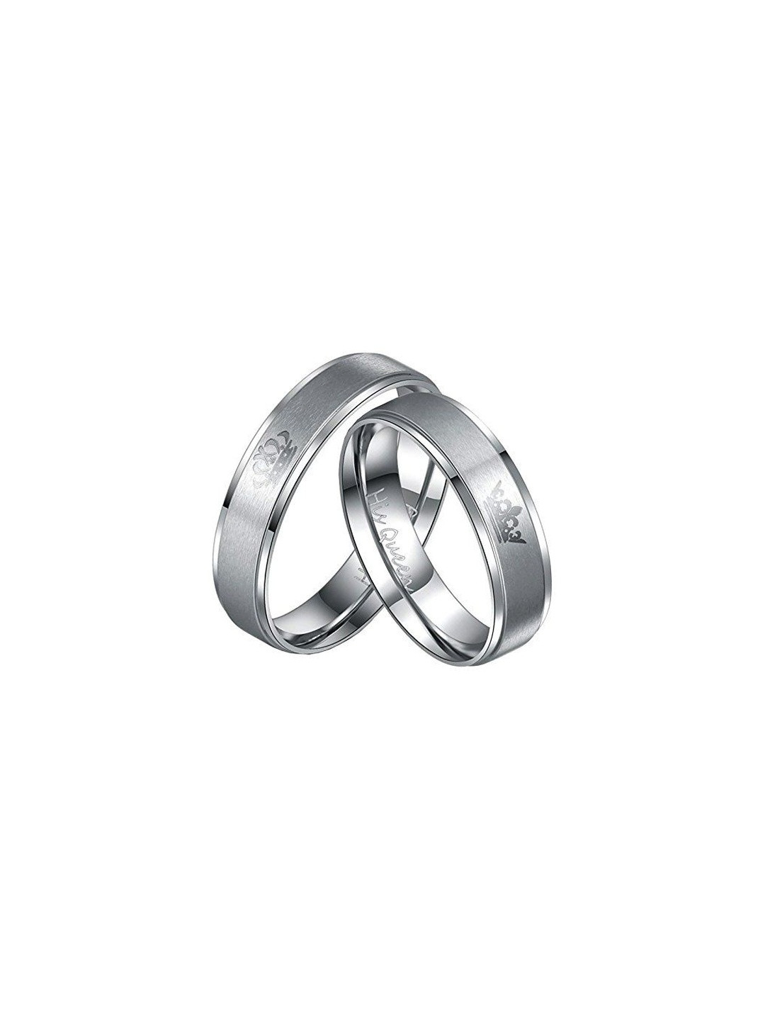 Moneekar Jewels Unisex Silver Titanium Finger Ring