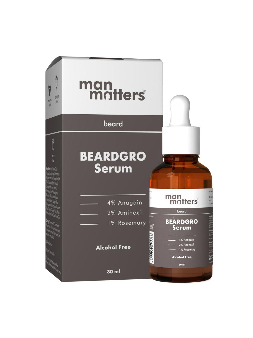 Man Matters BeardGro Serum With Anagain Aminexil & Rosemary - 30ml