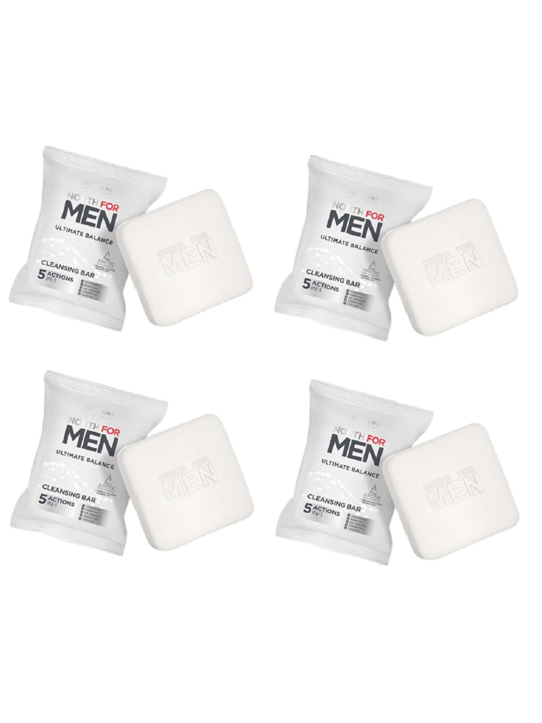 Oriflame North For Men Set Of 4 Ultimate Balance Cleansing Bar - 100 g Each