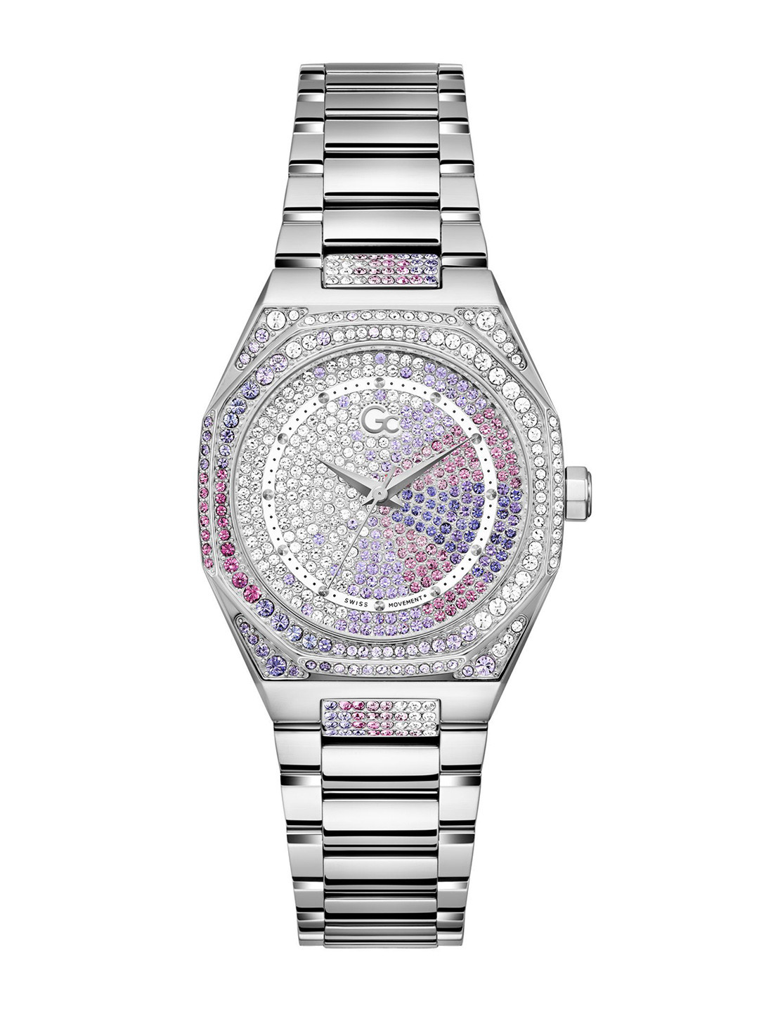 GC Coussin Sleek Lady Women Embellished Dial & Stainless Steel Analogue Watch Z25011L3