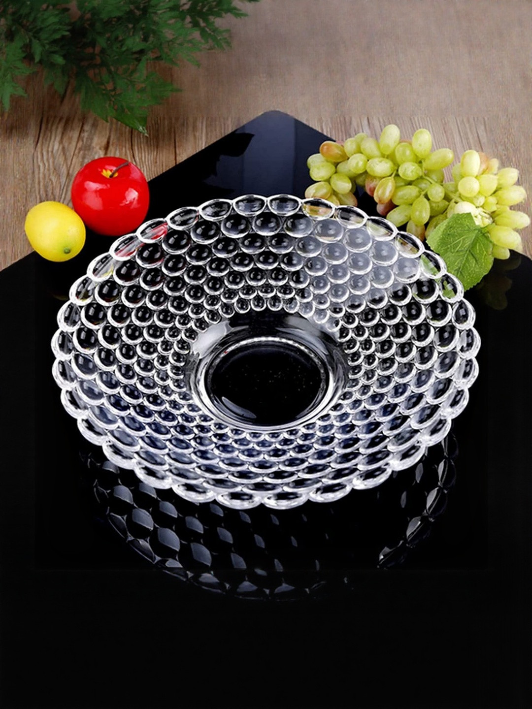 1ST TIME Transparent 1 Piece Glass Dishwasher Safe Plate