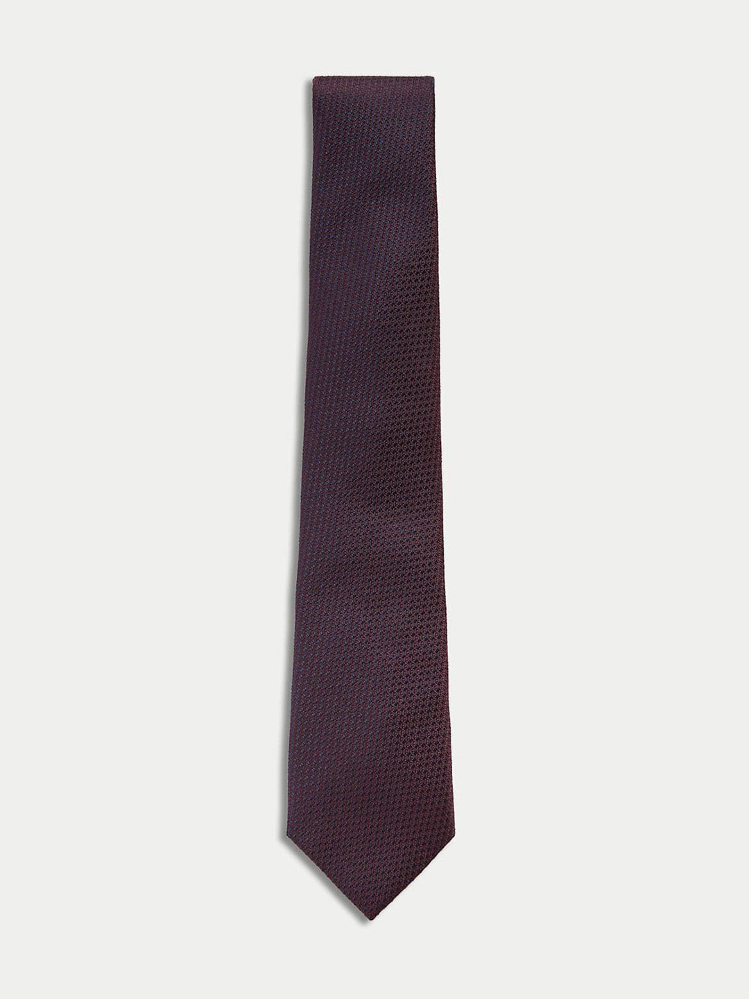 Marks & Spencer Men Textured Pure Silk Broad Tie
