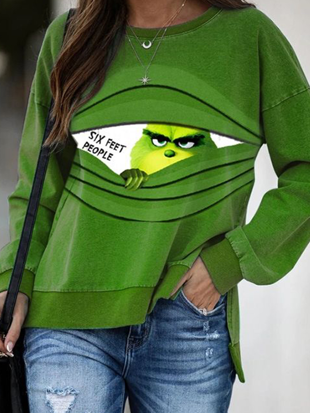 StyleCast Women Humour Comic Long Sleeve Sweatshirt