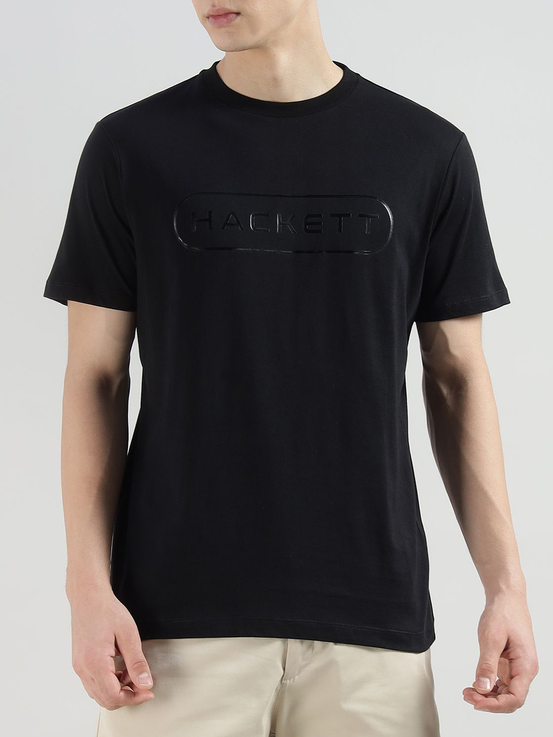 HACKETT LONDON Men Brand Logo Printed Round Neck Pure Cotton T-shirt