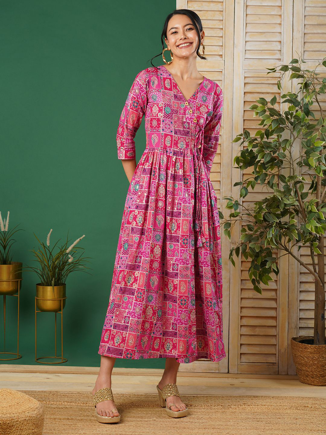 CARTYSHOP Women Ethnic Motifs Printed Block Print Kurta