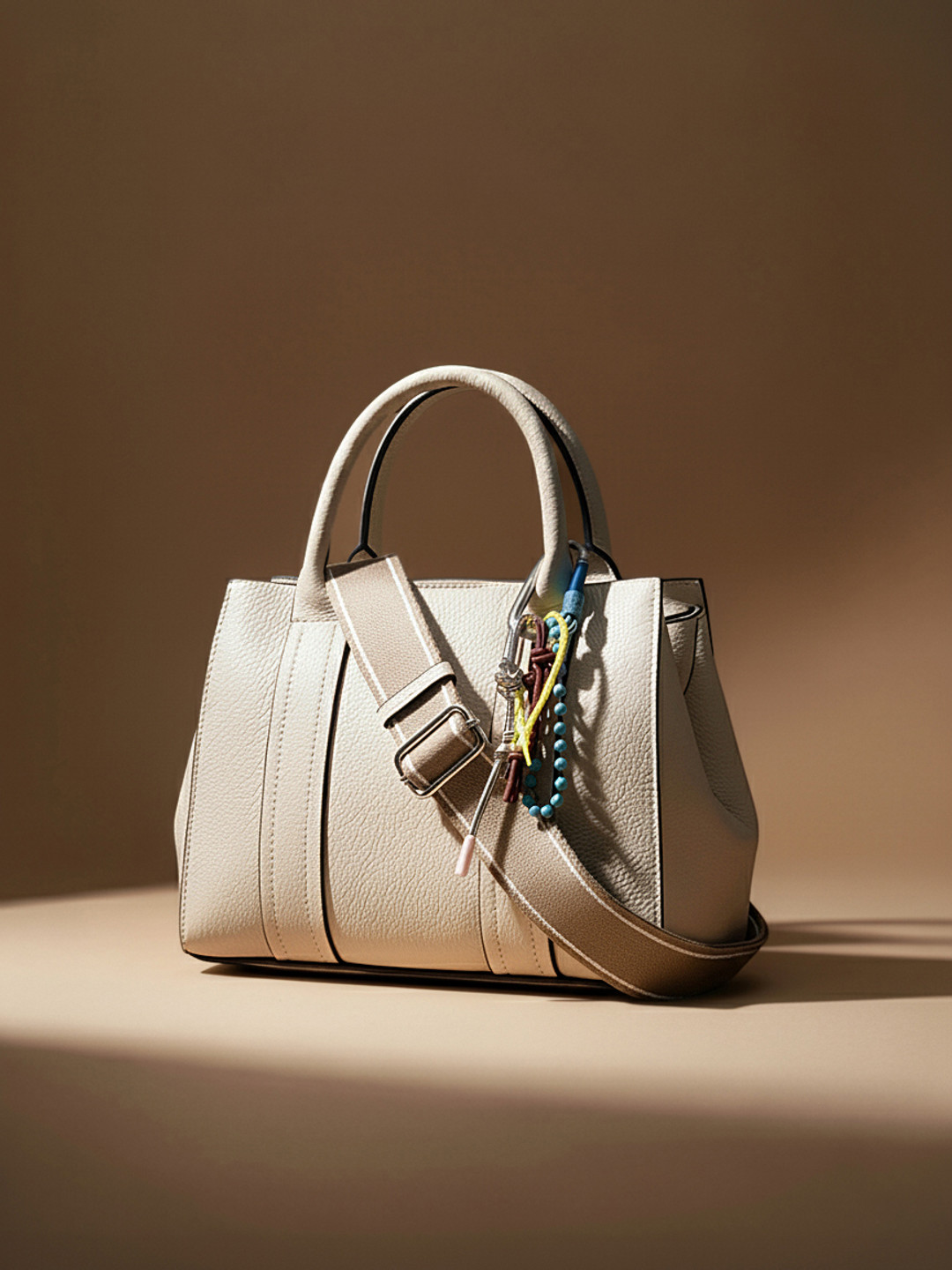 PARFOIS Structured Handheld Bag with Keychain