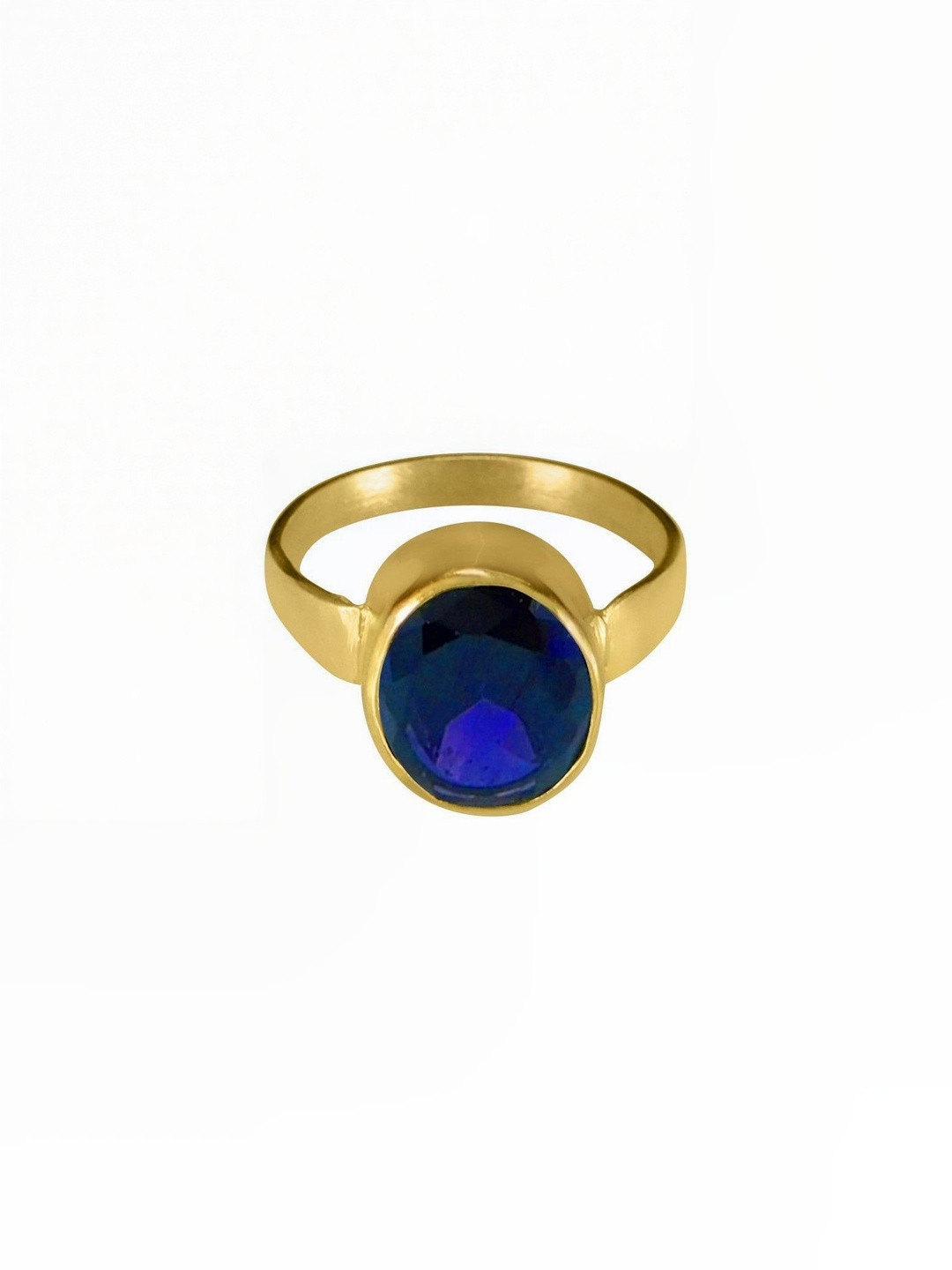 RAVIOUR LIFESTYLE Unisex 5 Dhaatu Blue Stone Finger Ring