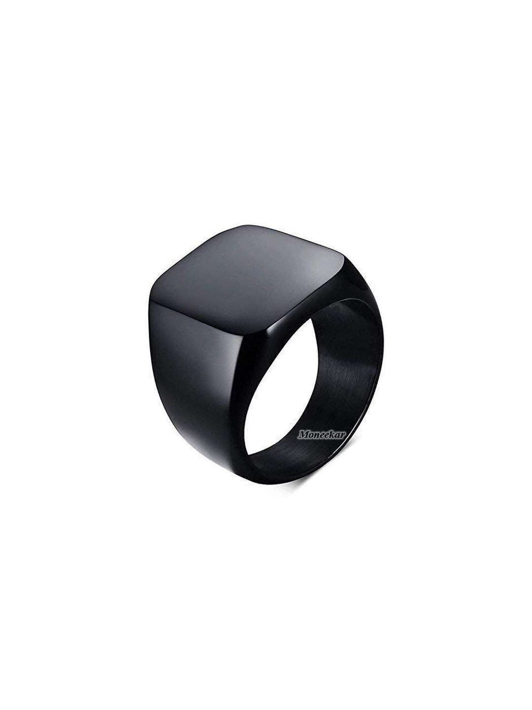 Moneekar Jewels Unisex High-Polish Stainless Steel Finger Ring