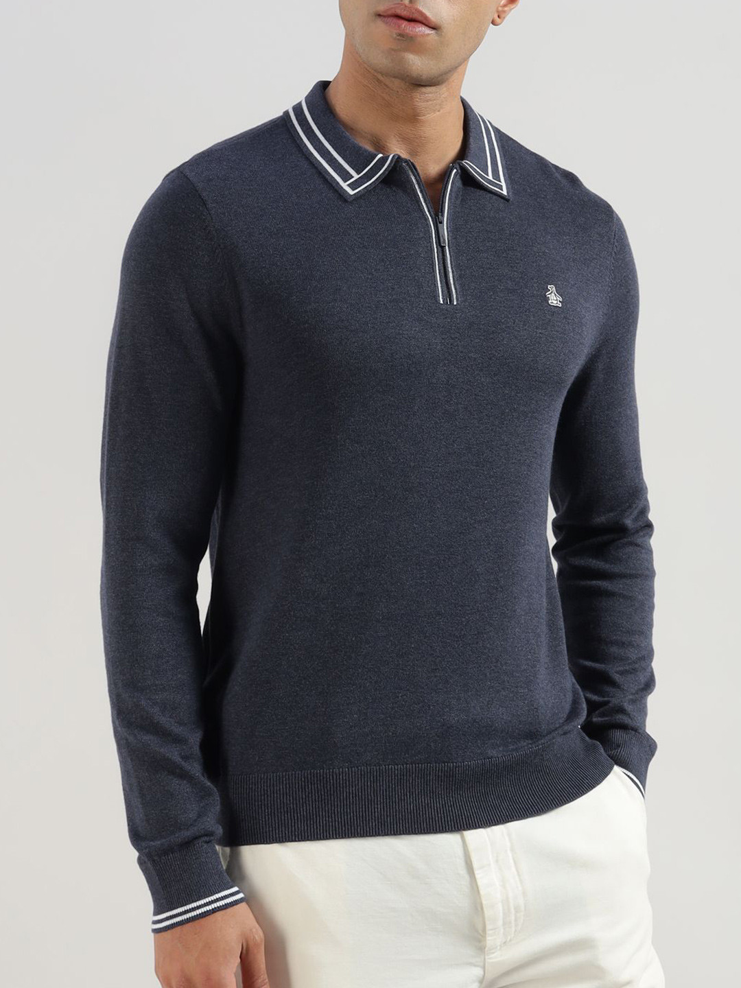 Original Penguin Men Shirt Collar Pullover Sweater