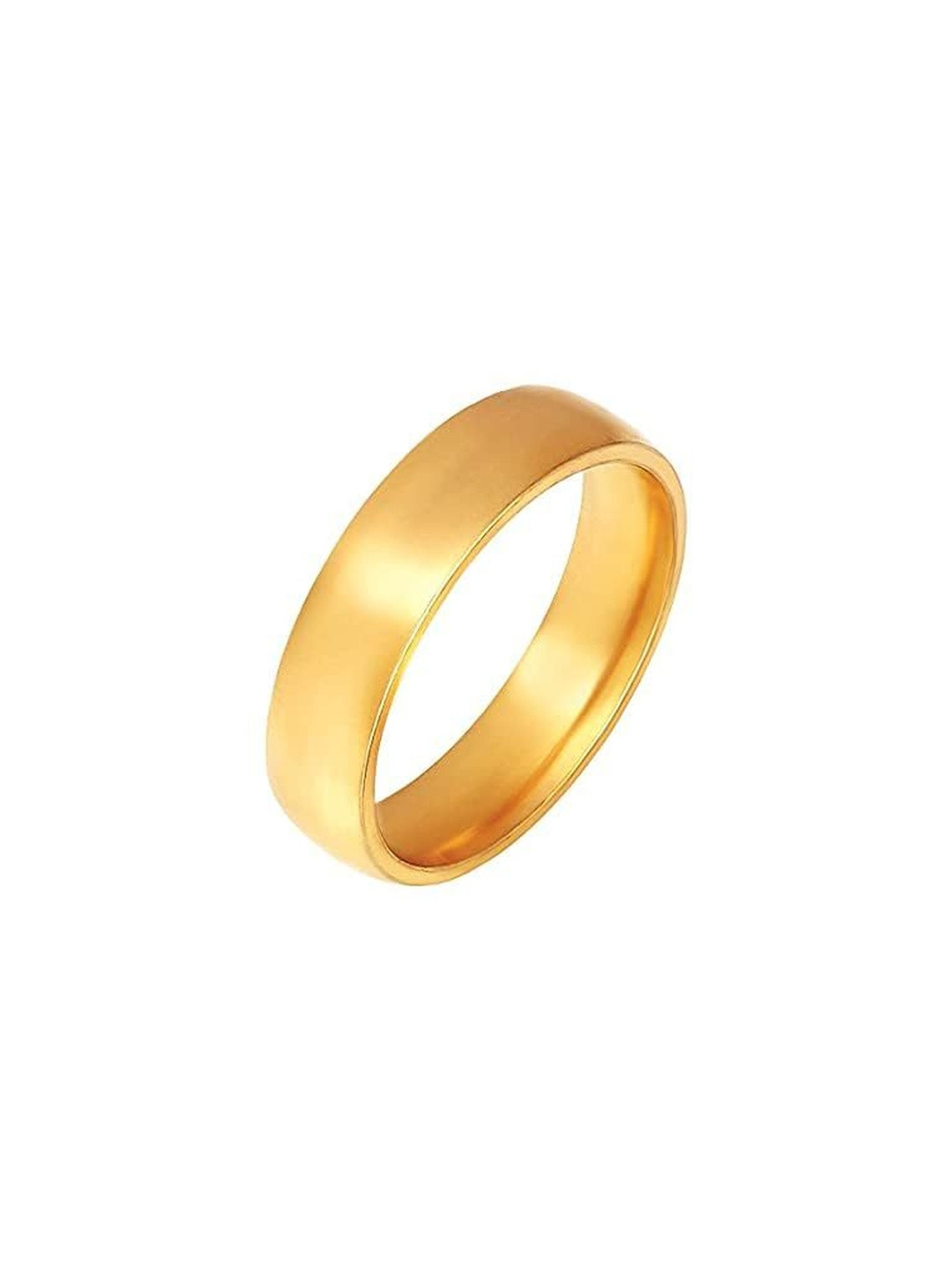 Moneekar Jewels Unisex Stainless Steel Plain Band Finger Ring