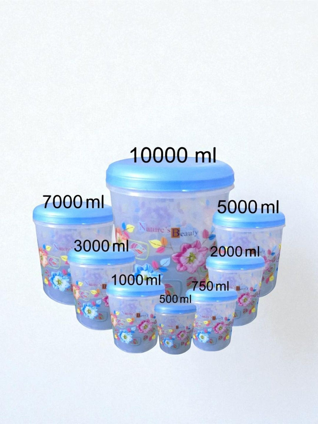 DeoDap Pack of 8 Air Tight Plastic Transparent Container Set