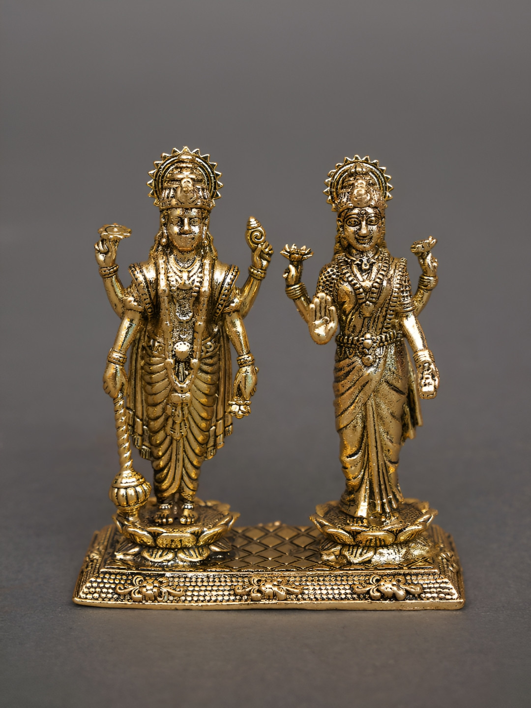 JAYPORE Gold-Toned Matte Antique Religious Idol Showpiece