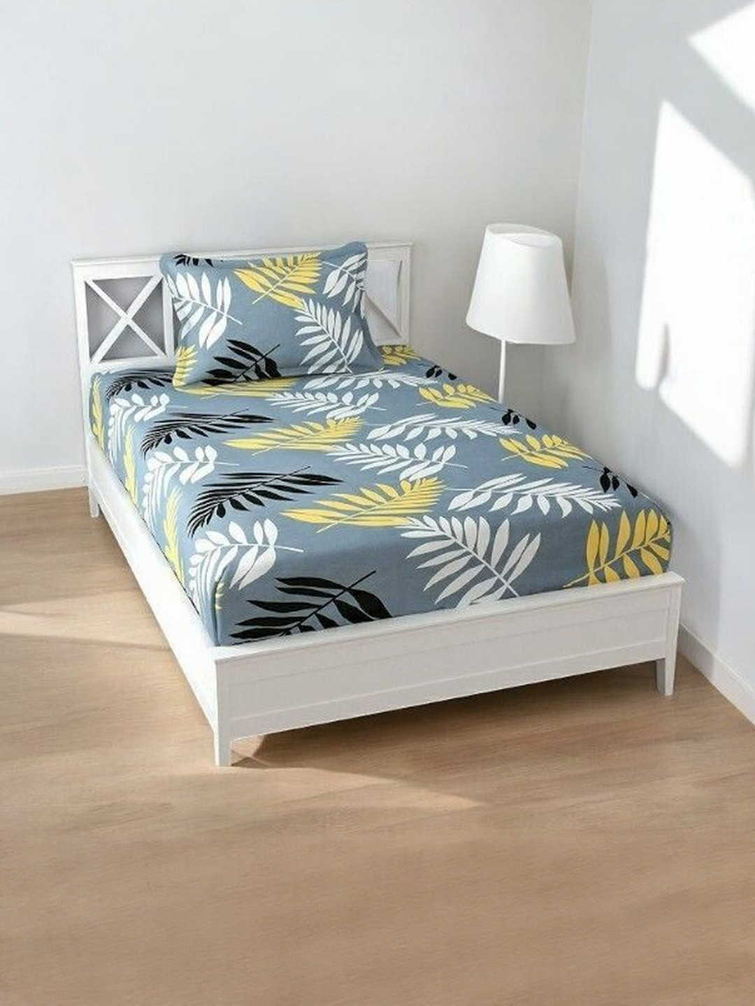 WELLNEST Unisex Abstract Single Bedsheets