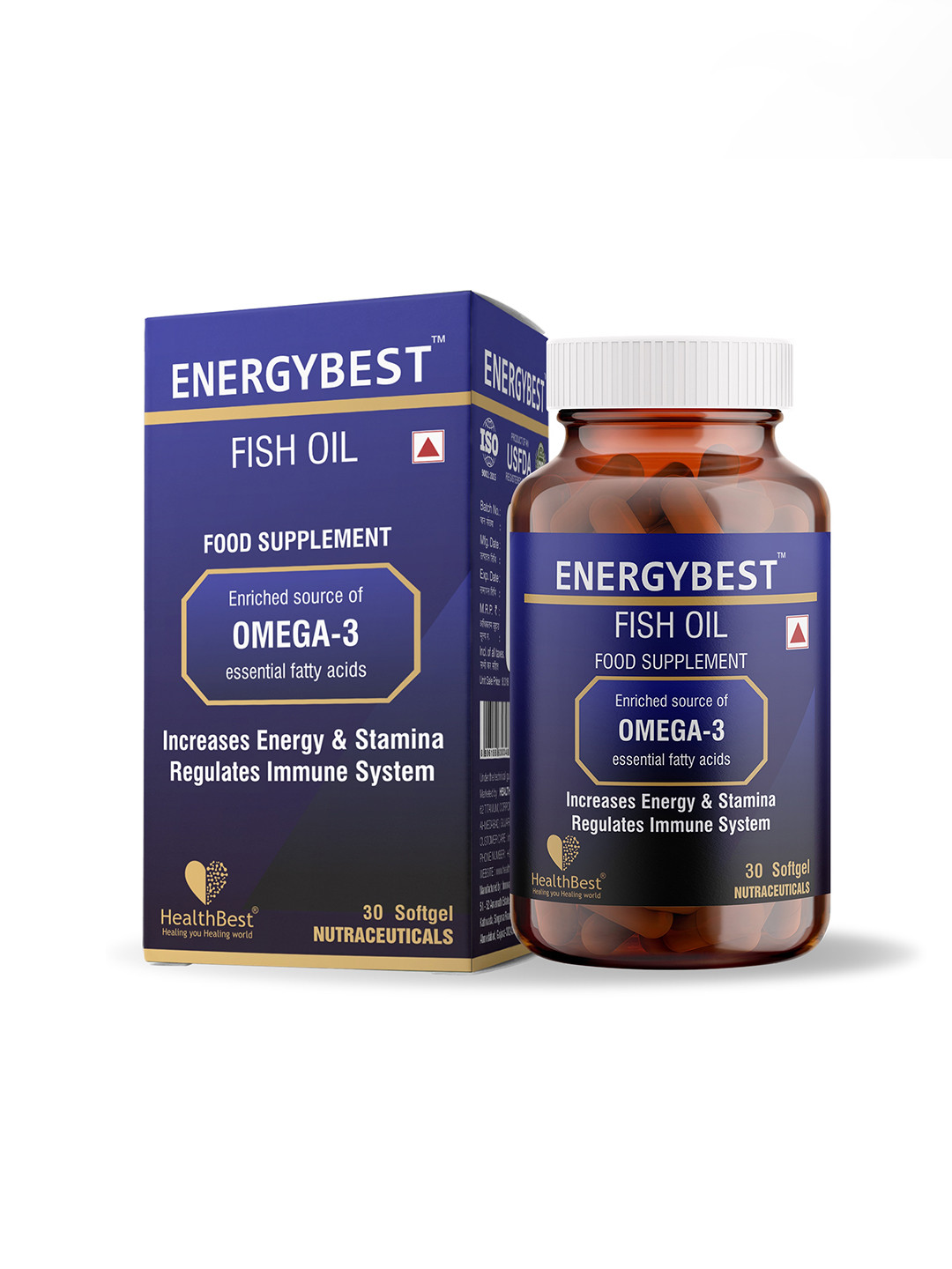 HealthBest Energybest Fish Oil Softgel - 30 Softgel Capsules