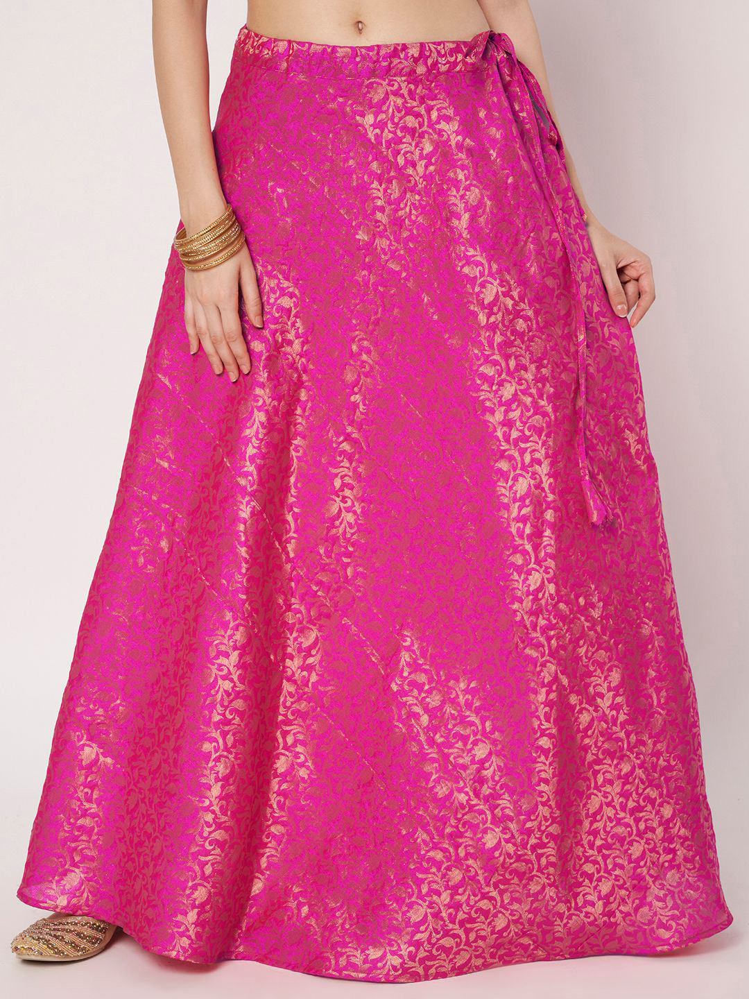 studio rasa Women Self Design A-Line Maxi Skirt