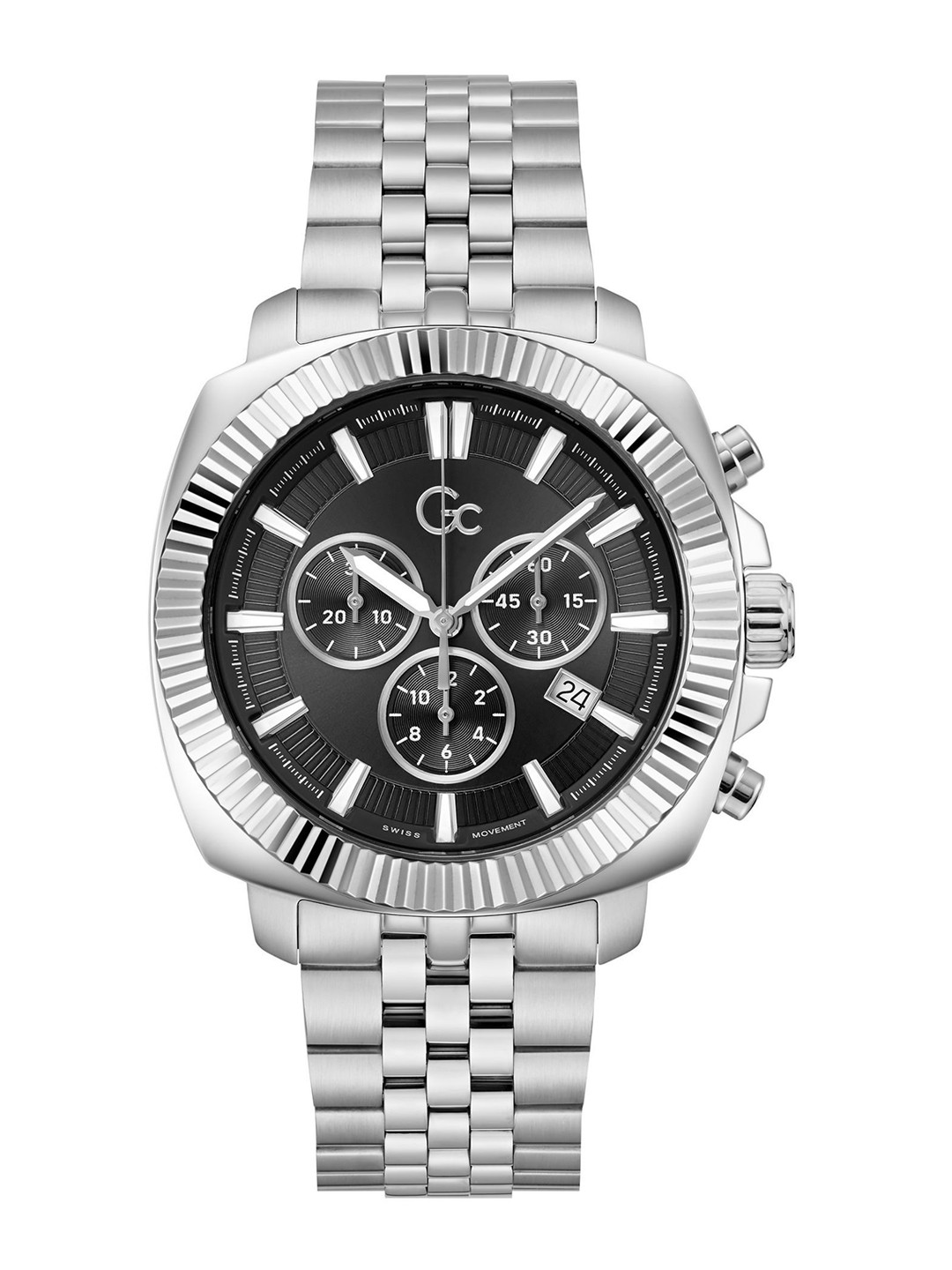 GC Flair Coussin Men Stainless Steel Bracelet Style Chronograph Analogue Watch Z46006G2