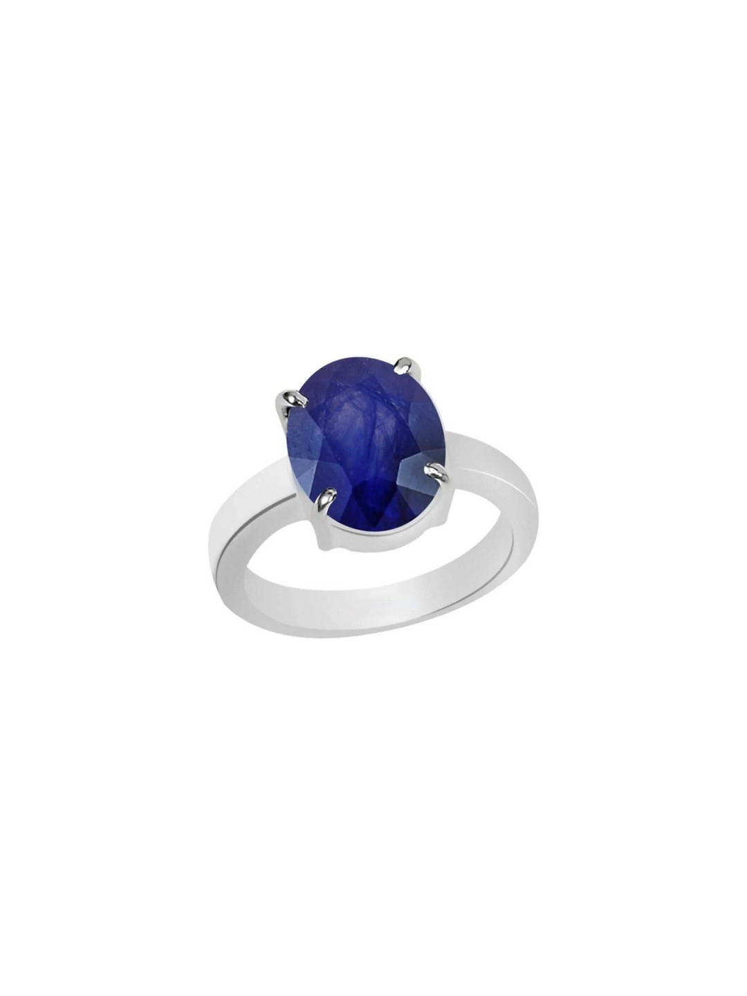 RAVIOUR LIFESTYLE Unisex Blue Sapphire Adjustable Gold-Plated Brass Finger Ring