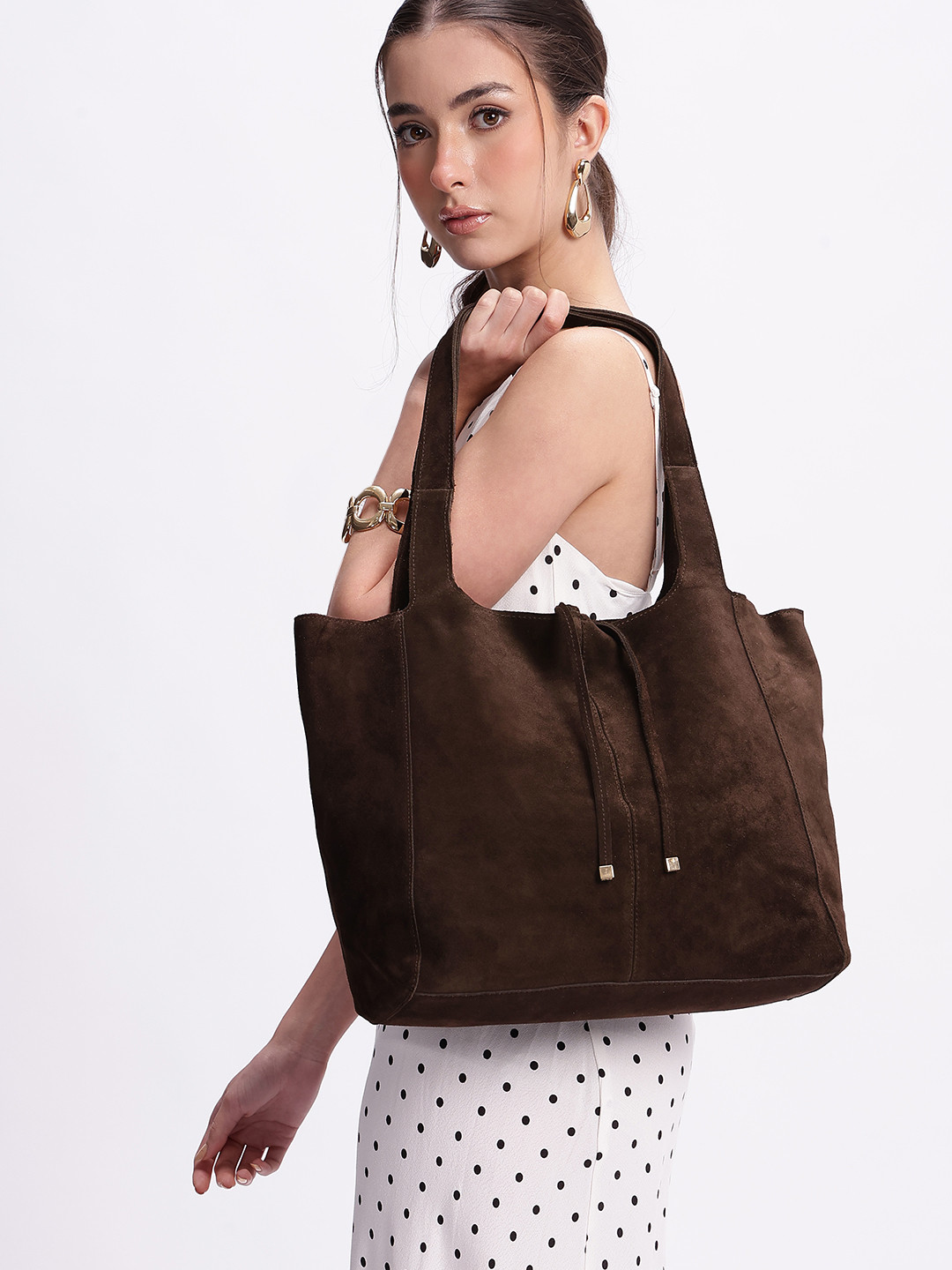 MANGO Suede Shoulder Bag