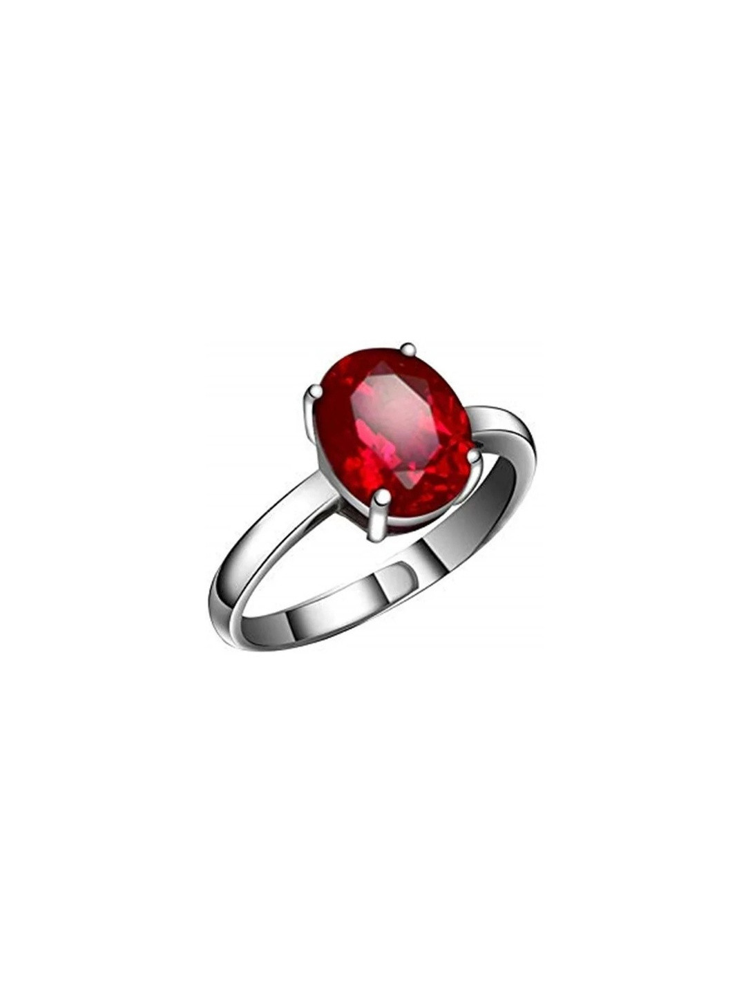 Chopra Gems Unique & Effective 100% Original Ruby Manik Ring for Men & Women Brass Ruby Ring ()