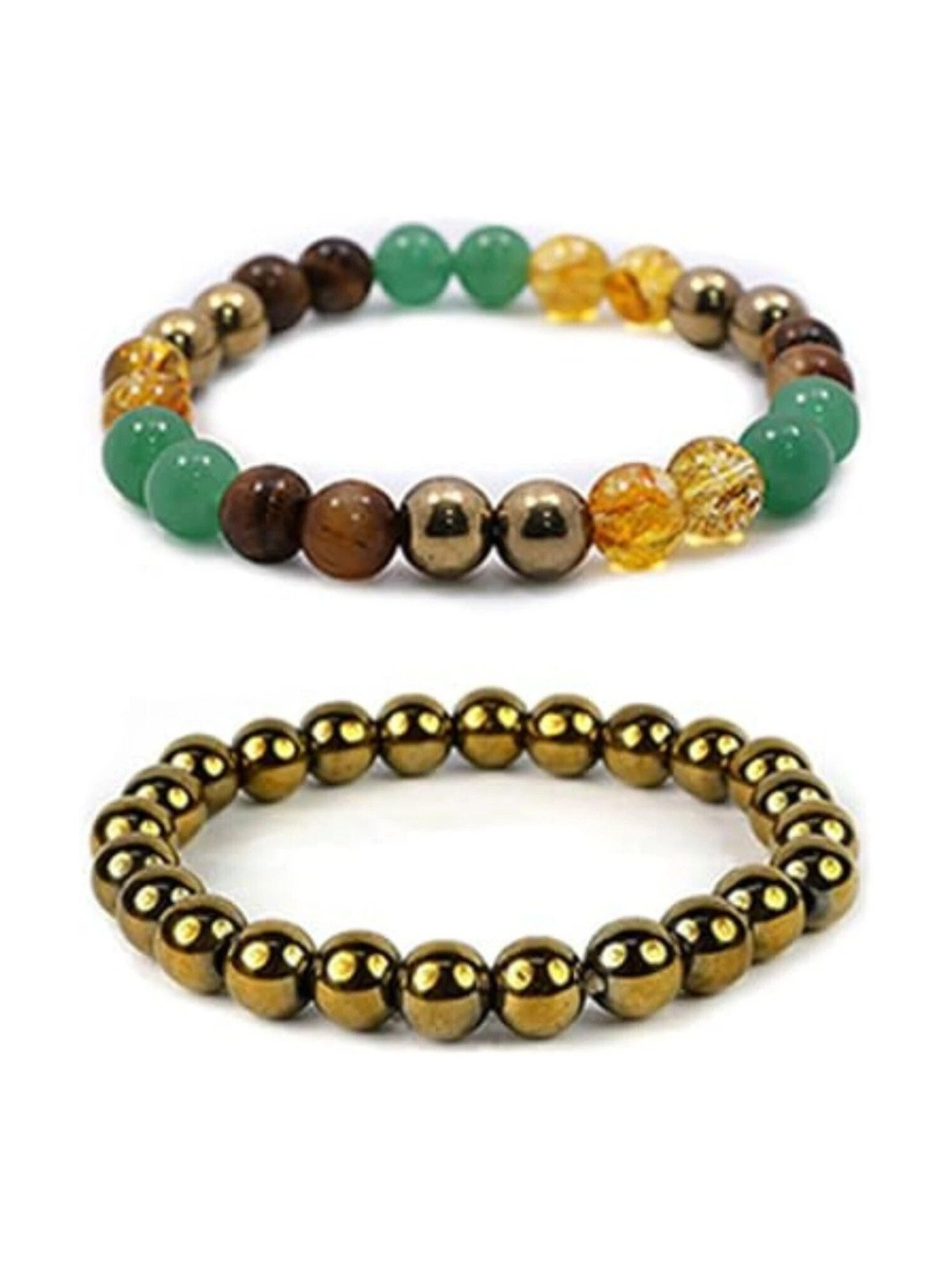 Sukhad Unisex Set of 2 Bangle-Style Crystal Bracelets