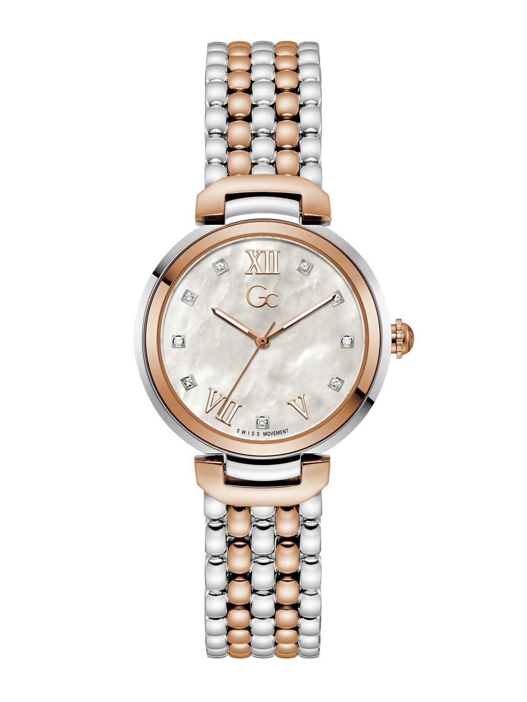 GC Women Round Dial & Stainless Steel Straps Analogue Watch Z64001L1