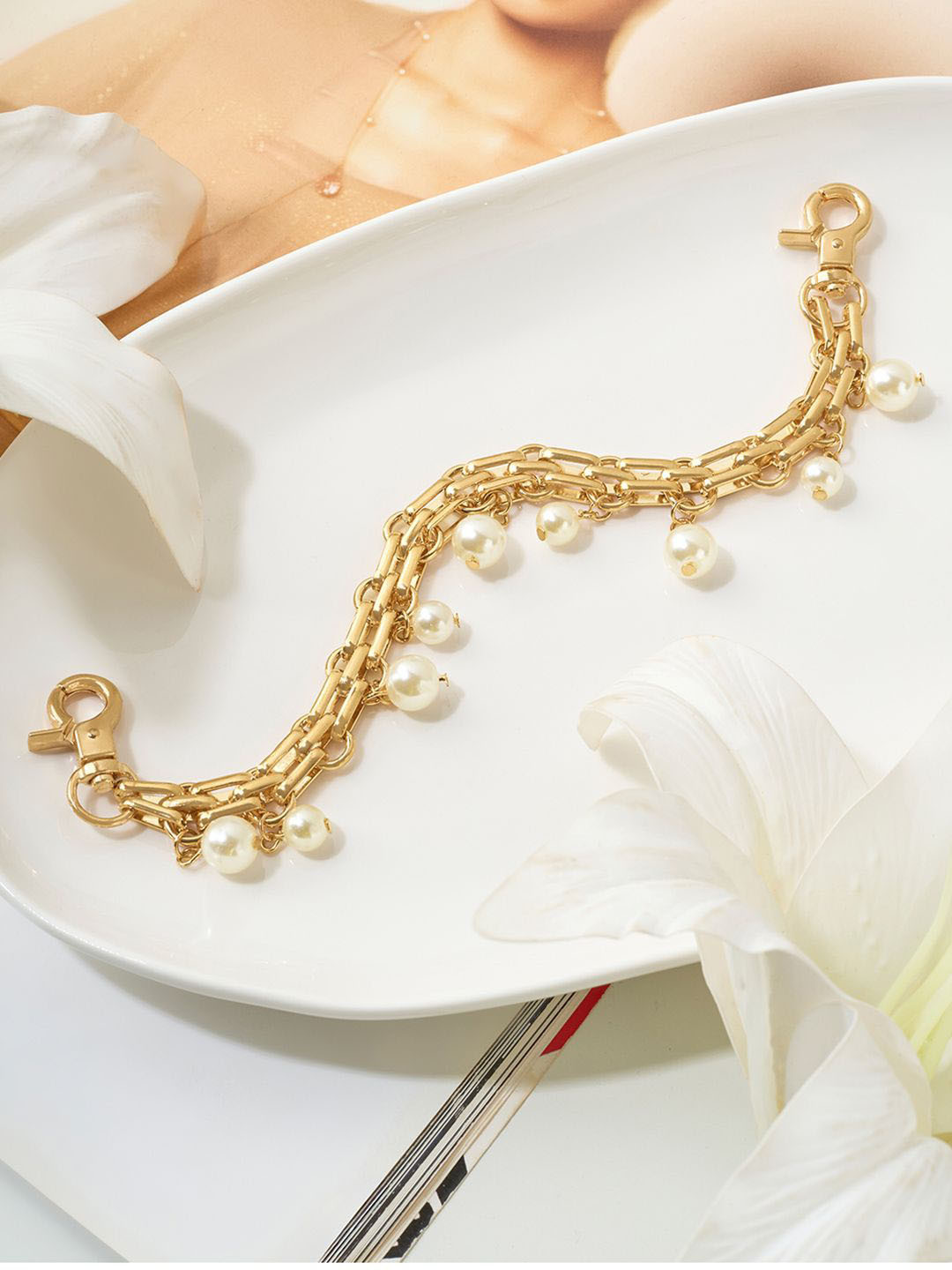 JOKER & WITCH Embellished Metal Pearlie Babe Beaded Bag Charm