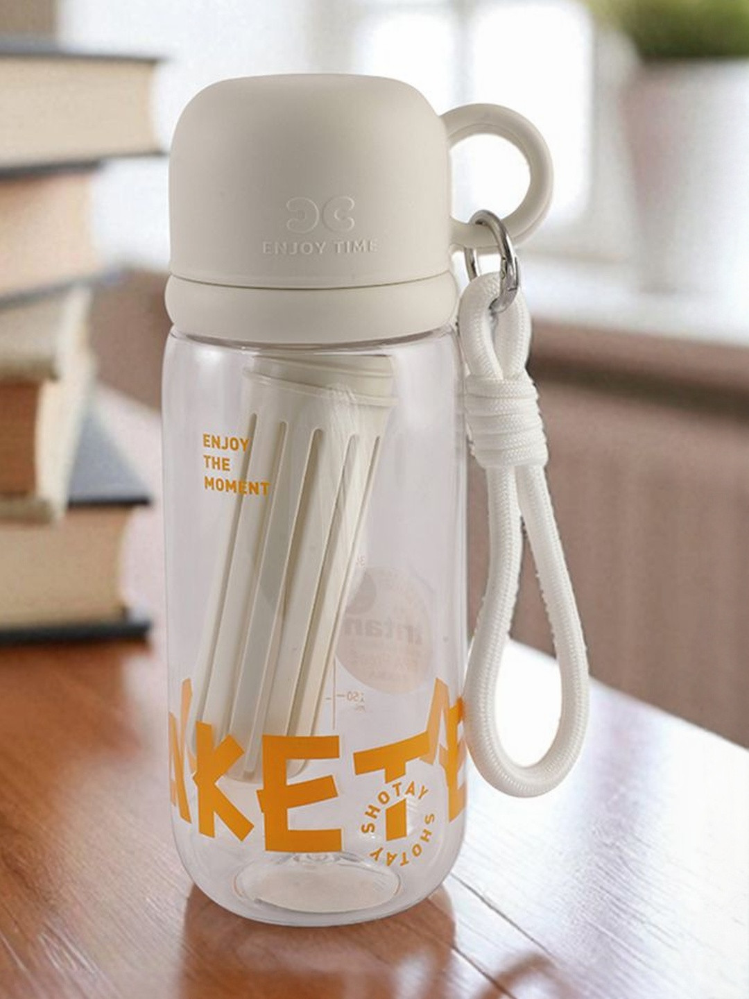AARVI DECOR STUDIO Kids White & Transparent Plastic Water Bottle